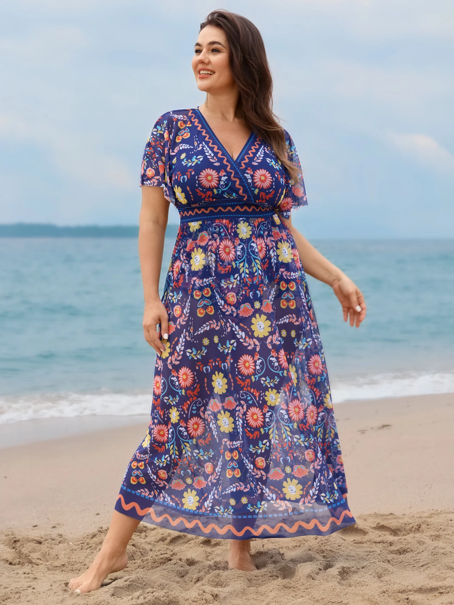 Sarong Two-Piece Tummy-Control One-Piece Swimsuit - Image 12
