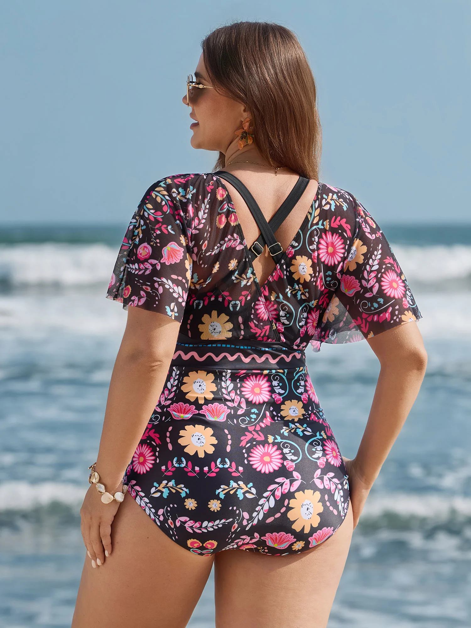 Sarong Two-Piece Tummy-Control One-Piece Swimsuit - Image 5