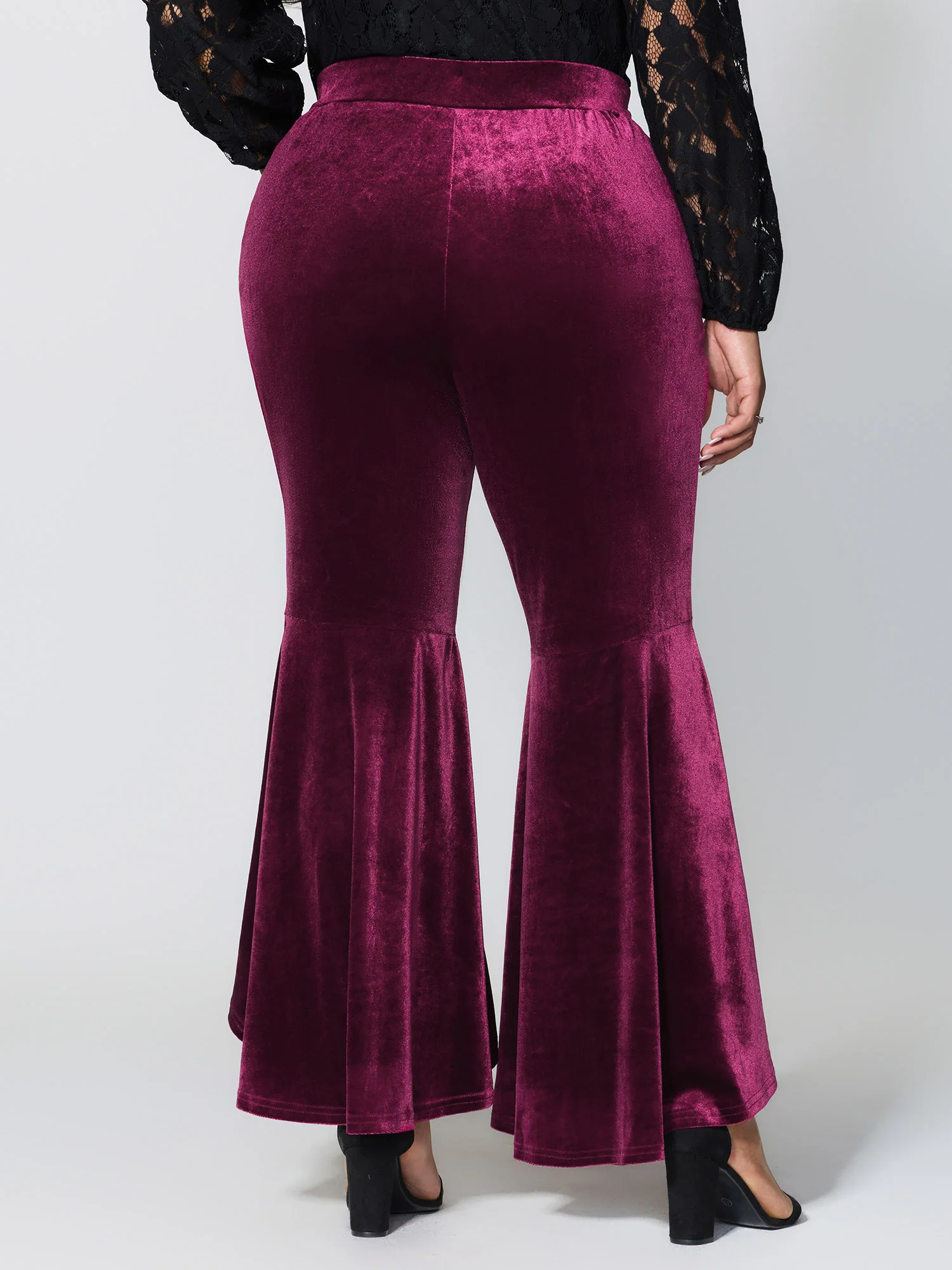 Satin Button Detail Ruffled Pants - Image 4