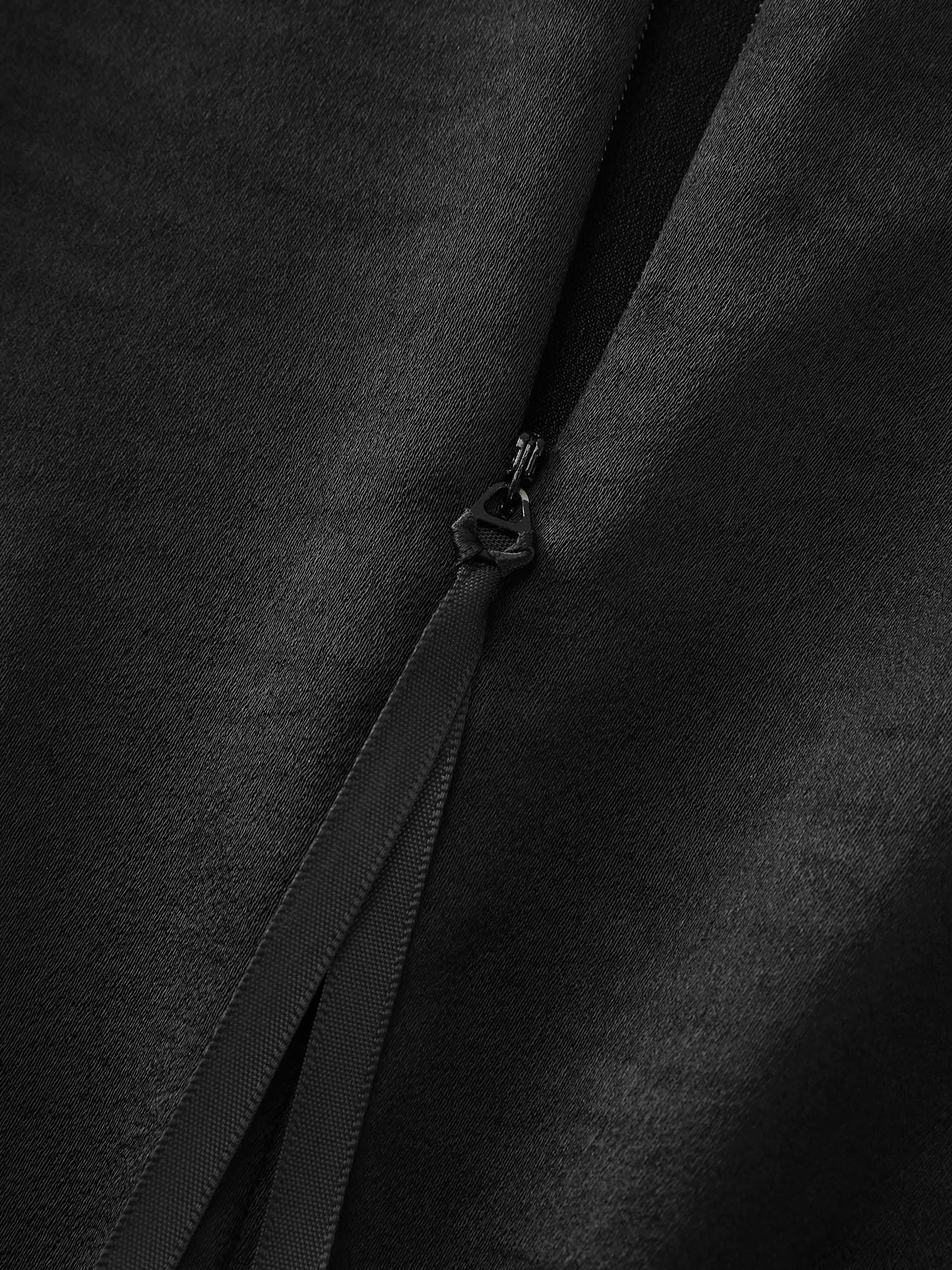 Satin Cowl Neckline Cut-Out Plain Jumpsuit - Image 5