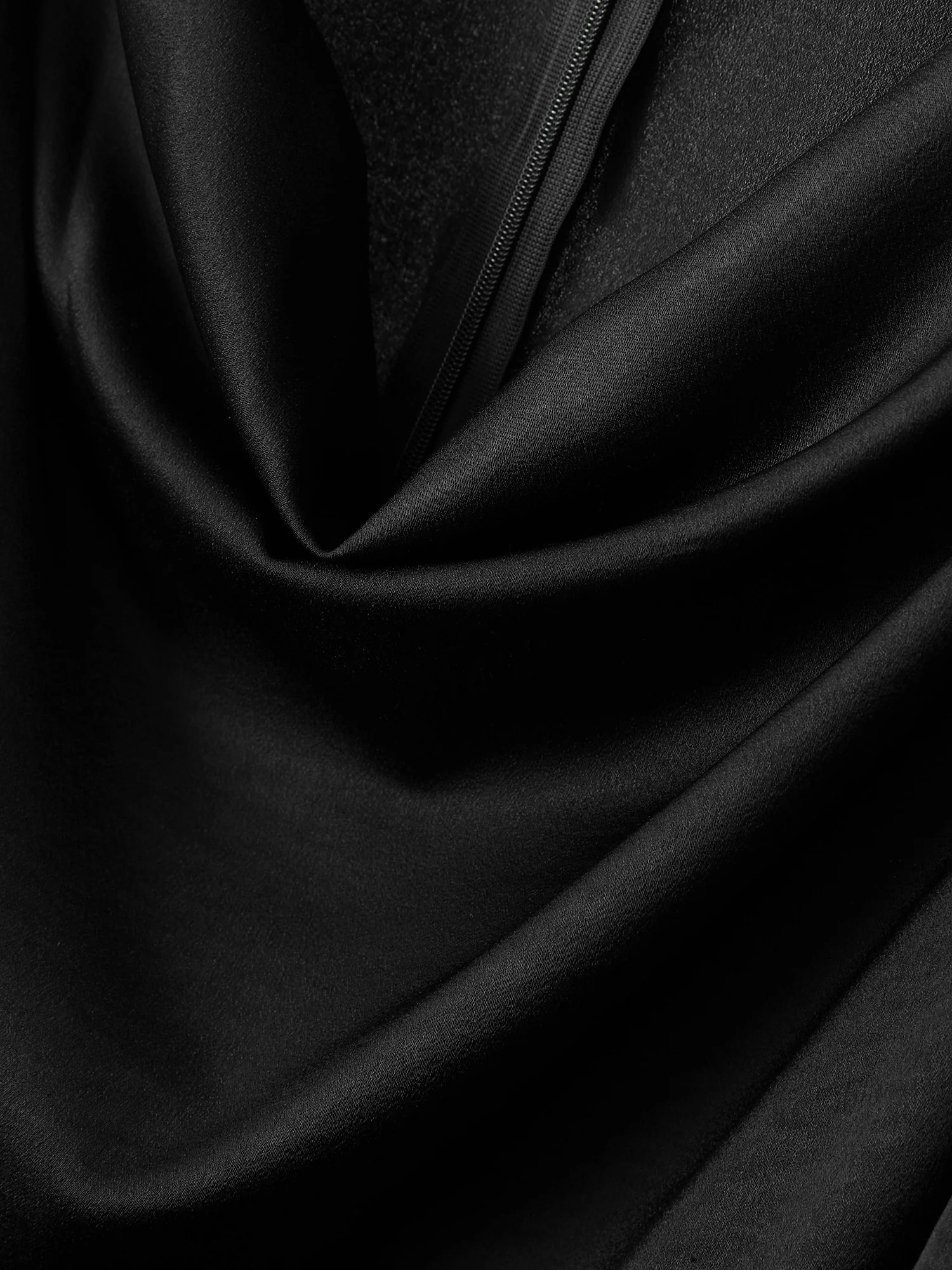 Satin Cowl Neckline Cut-Out Plain Jumpsuit - Image 6