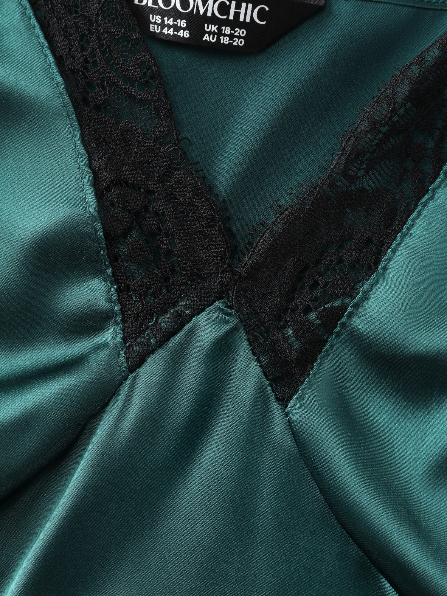 Satin Lace Trim Cut-Out Sleep Dress - Image 5
