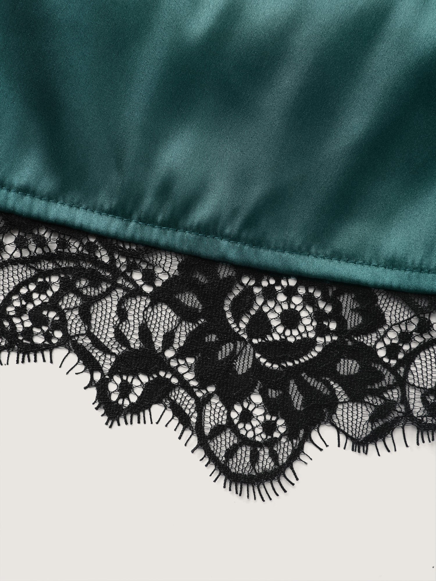 Satin Lace Trim Cut-Out Sleep Dress - Image 6