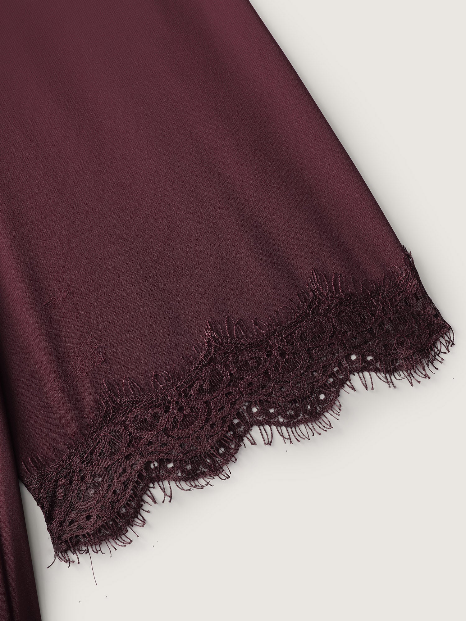 Satin Semi-Sheer Sleeve Pleated Nightgown - Image 6