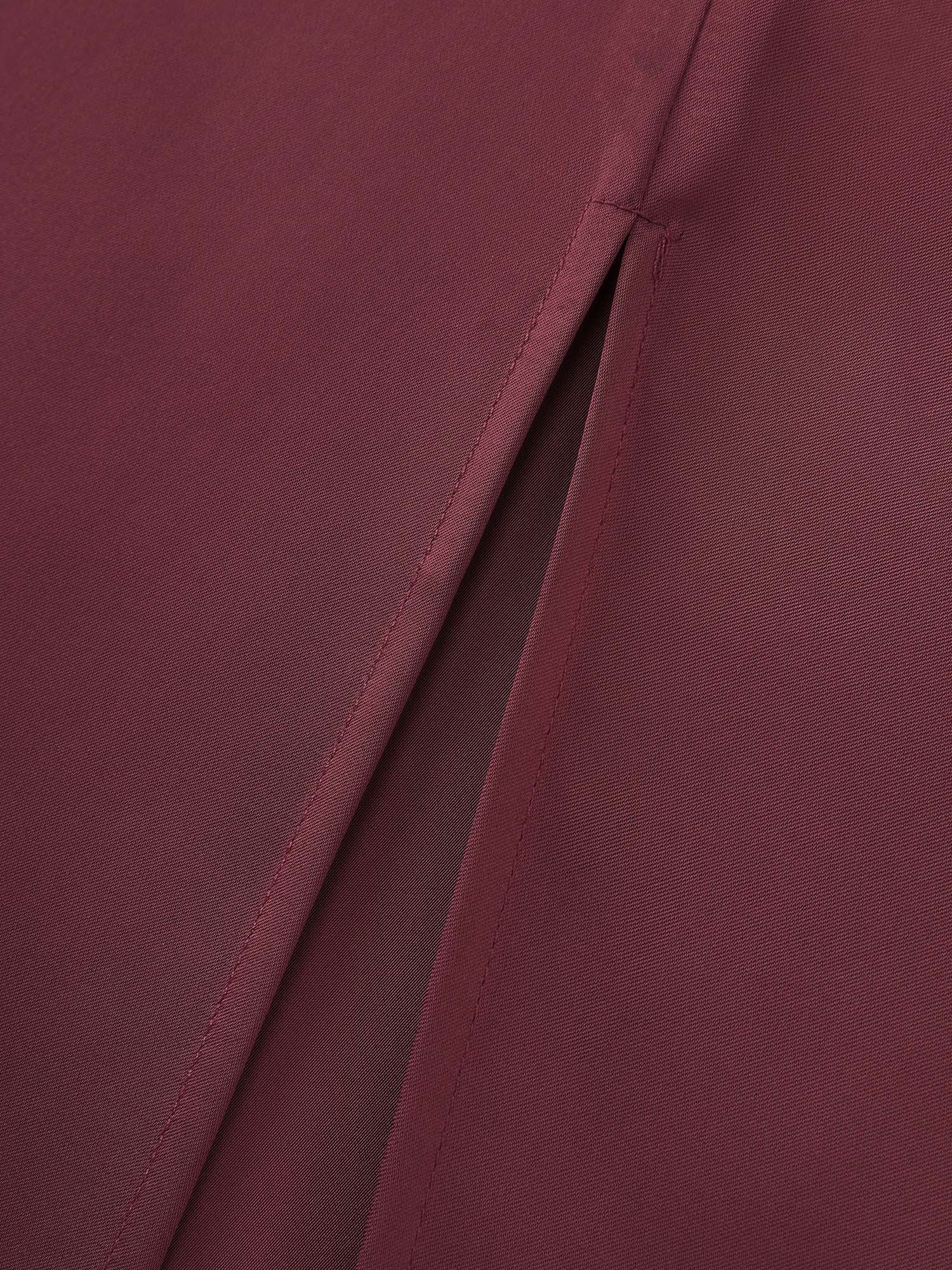 Satin Square Neck Front Slit Slip Maxi Dress - Image 4