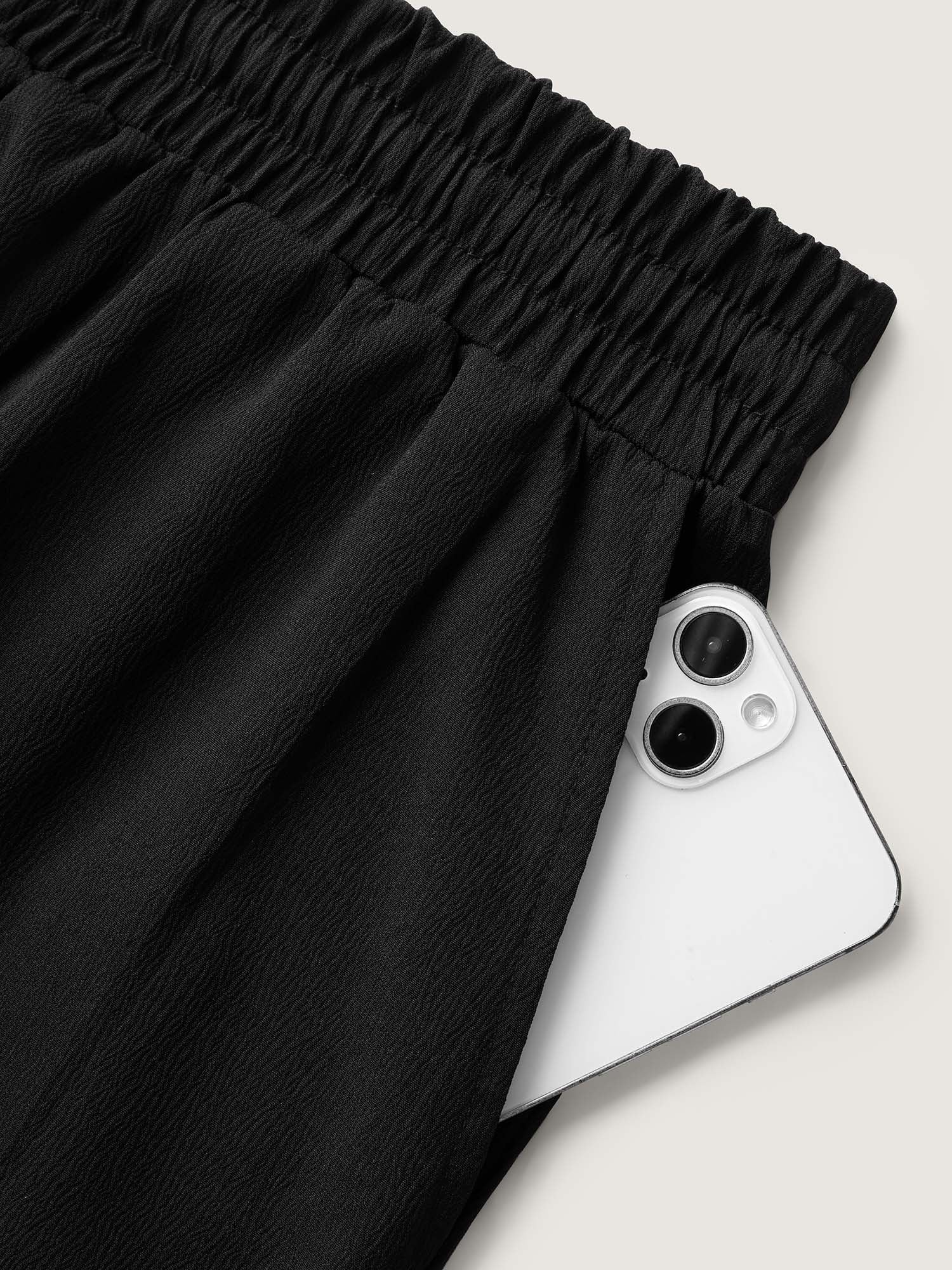 Scalloped Hem Wide-Leg Capri Pants - Image 5