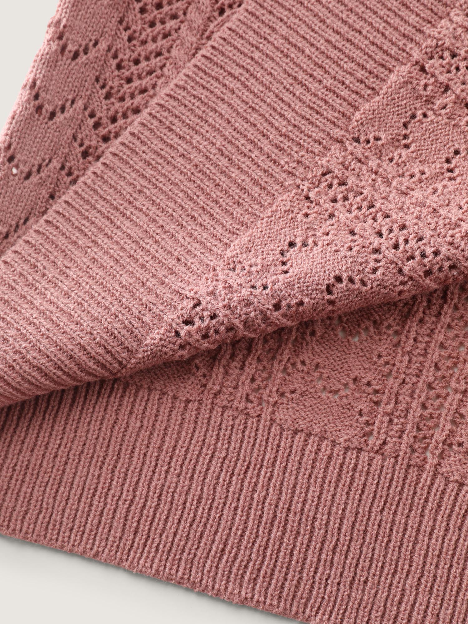 Scalloped Neckline Cut-Out Knit Cardigan - Image 6