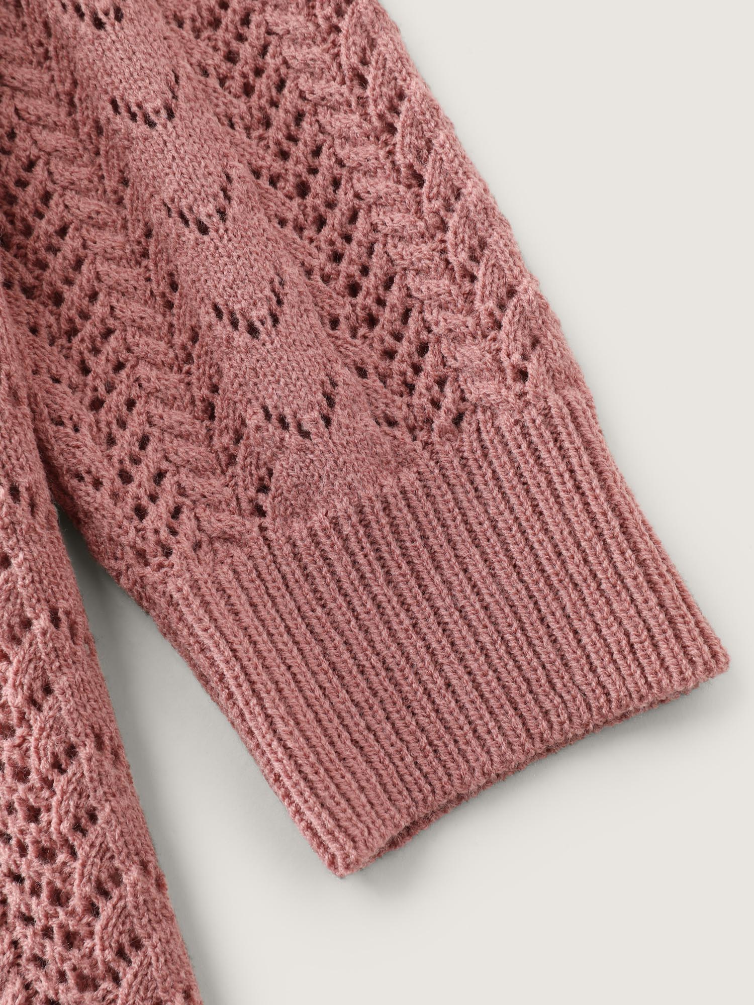 Scalloped Neckline Cut-Out Knit Cardigan - Image 8