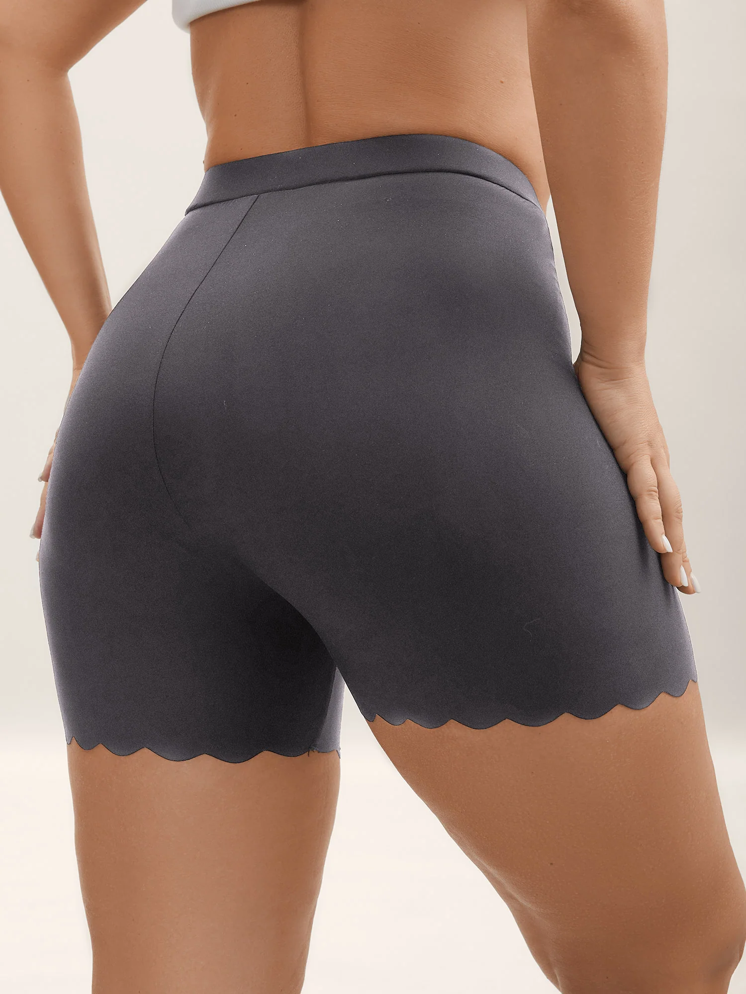 Scalloped Trim Stretchy Skinny-Fit Leggings - Image 14