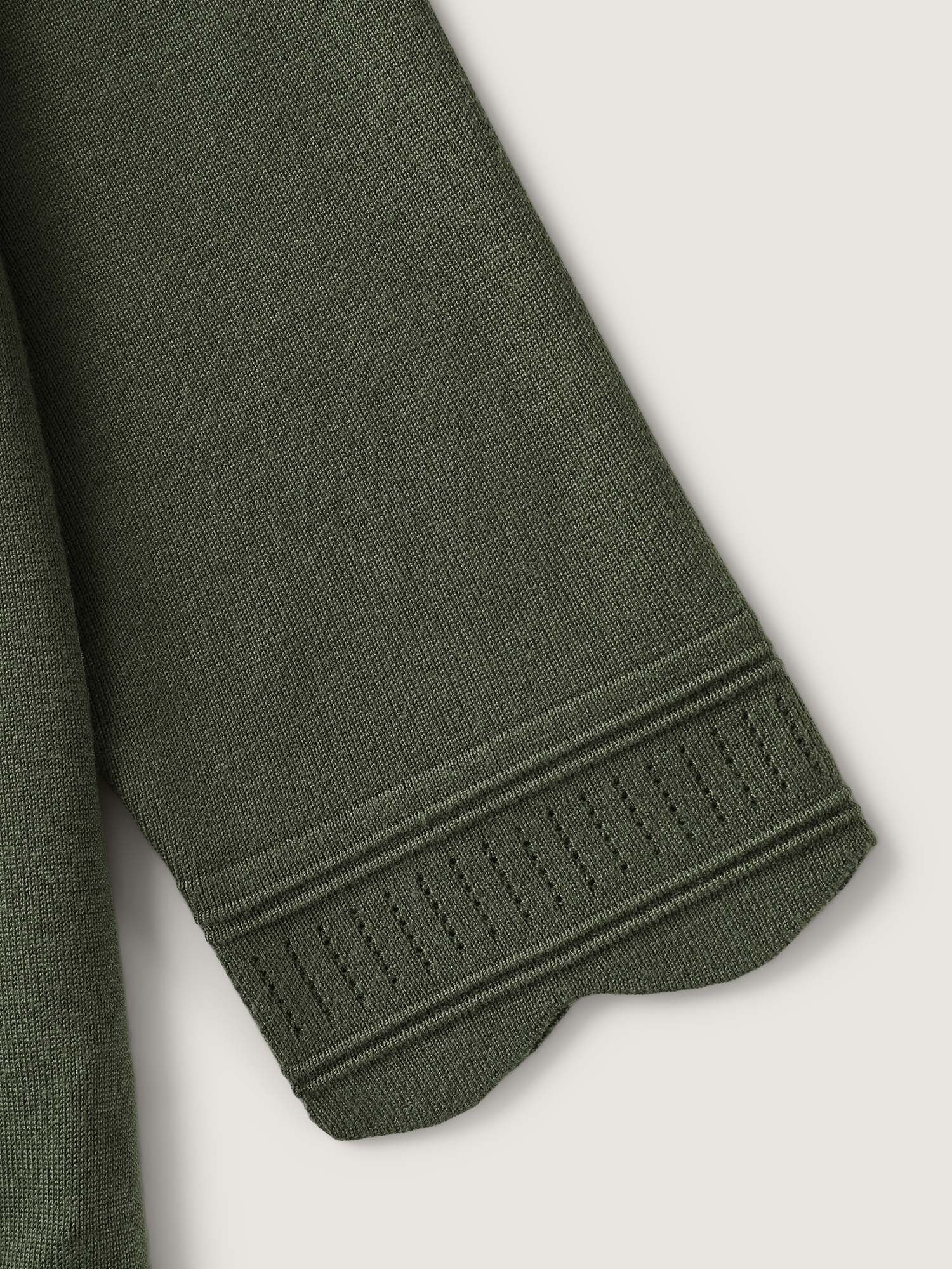 Supersoft Scalloped Trim Three-Quarter Sleeve Cardigan - Image 6