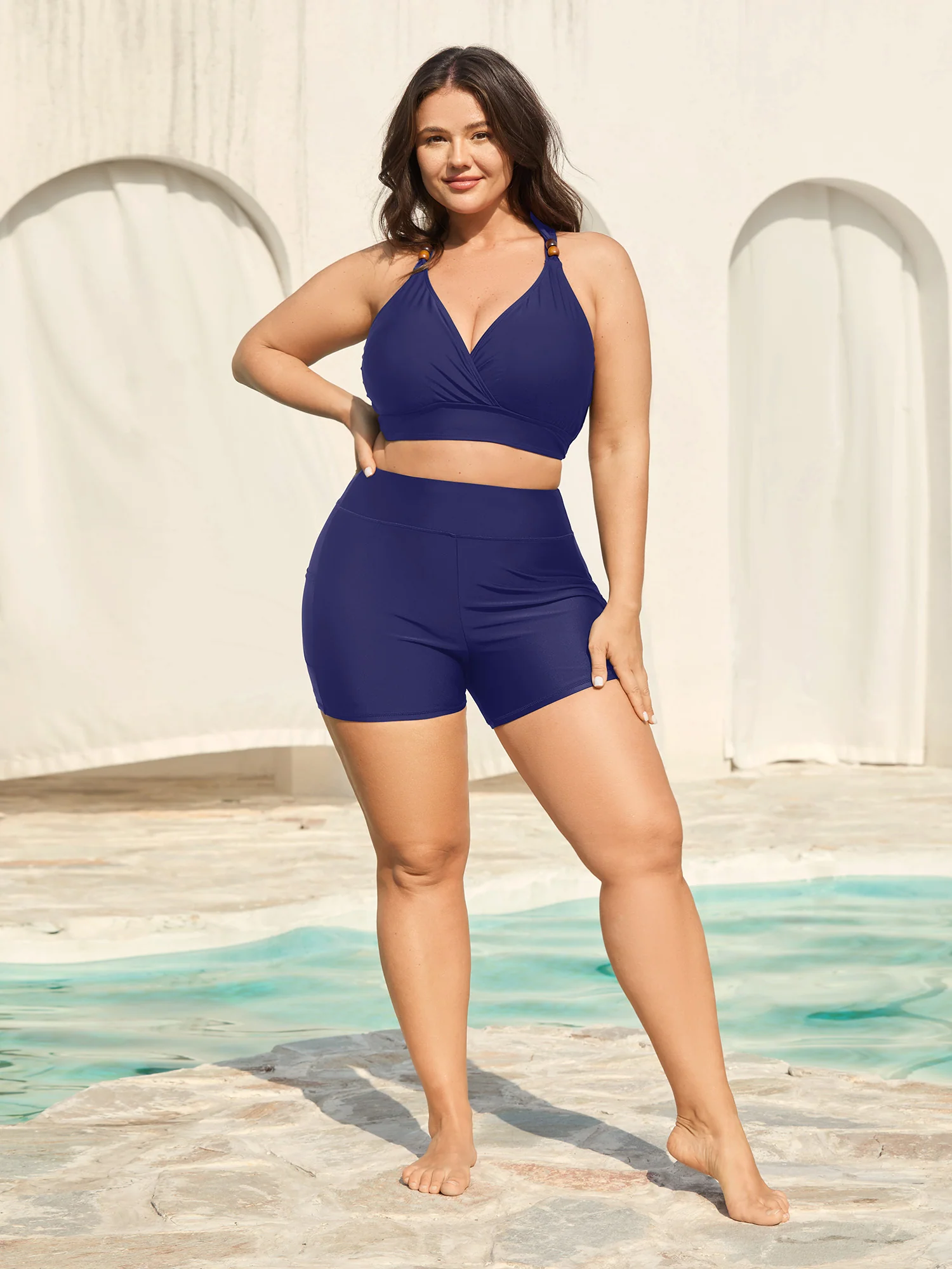 Sculpting Pockets Solid Swim Shorts - Image 10