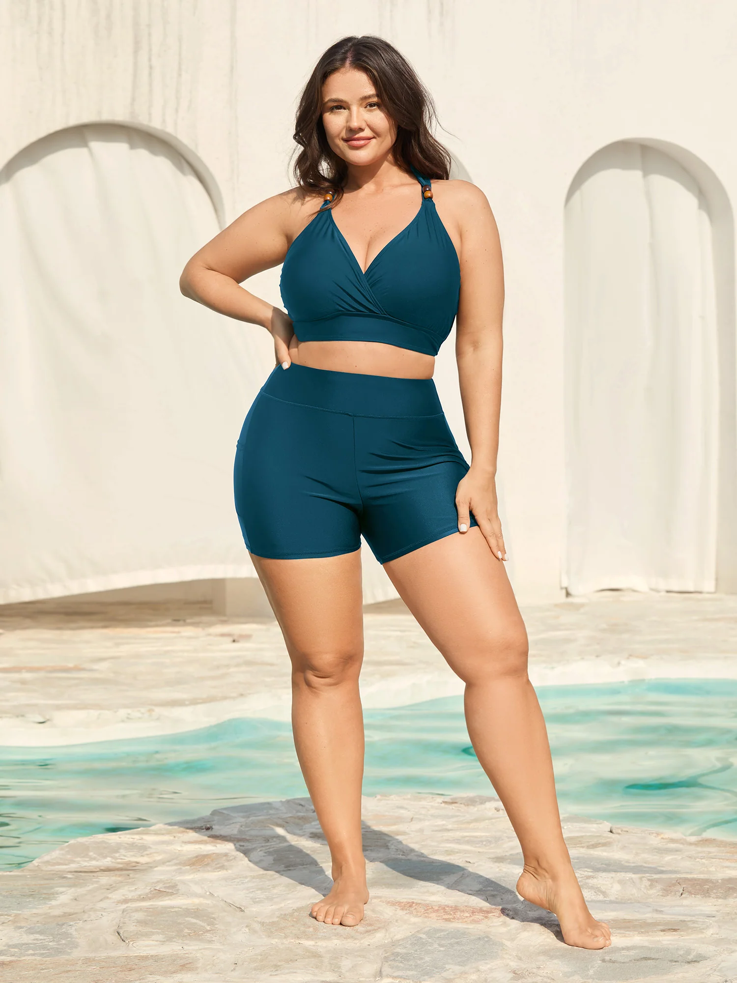 Sculpting Pockets Solid Swim Shorts - Image 14