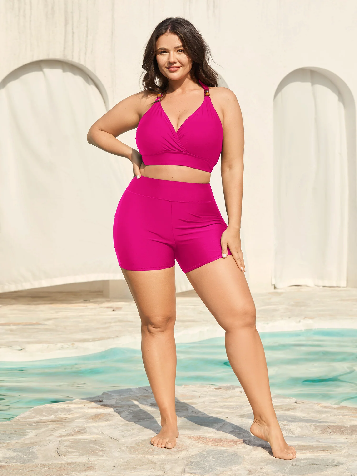 Sculpting Pockets Solid Swim Shorts - Image 18