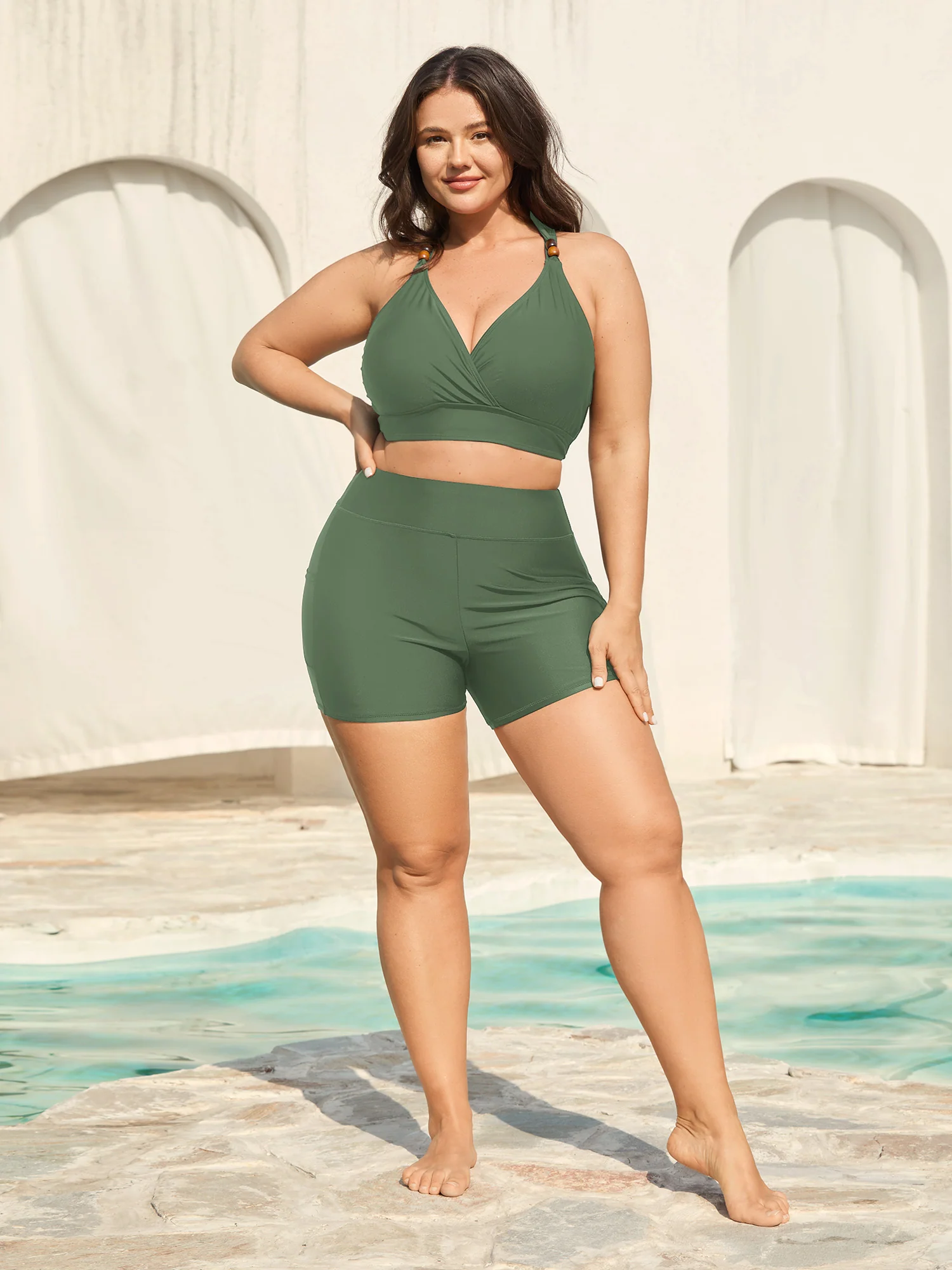 Sculpting Pockets Solid Swim Shorts - Image 22