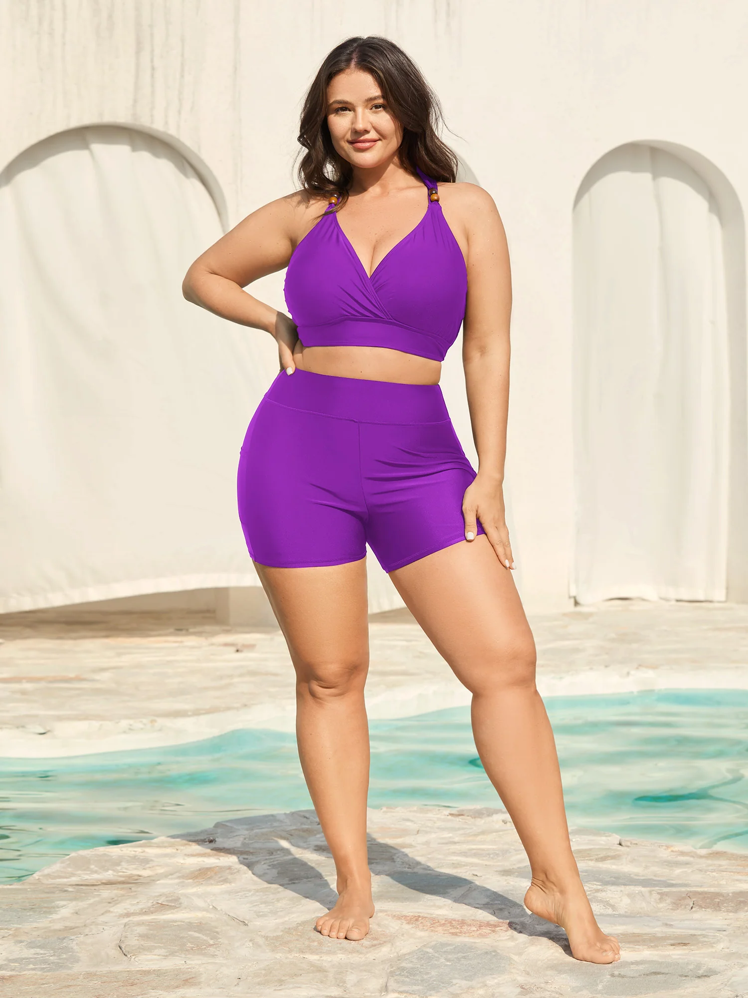 Sculpting Pockets Solid Swim Shorts - Image 26