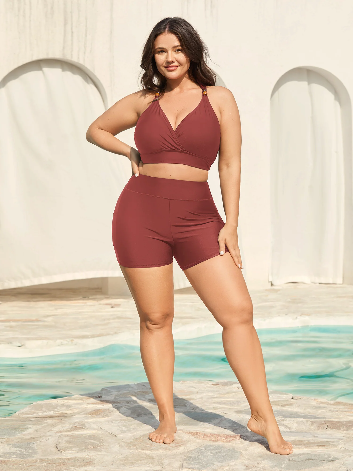 Sculpting Pockets Solid Swim Shorts - Image 34