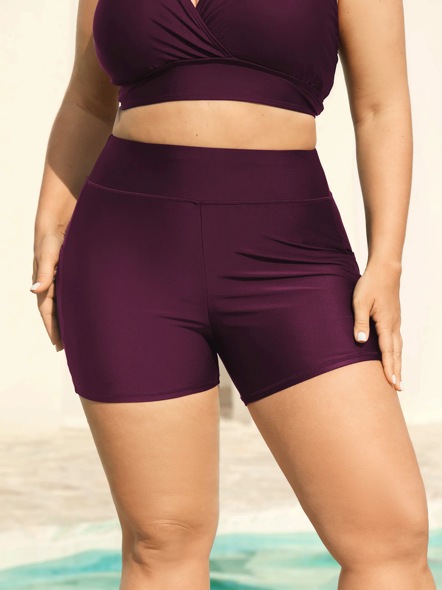 Sculpting Pockets Solid Swim Shorts - Image 38
