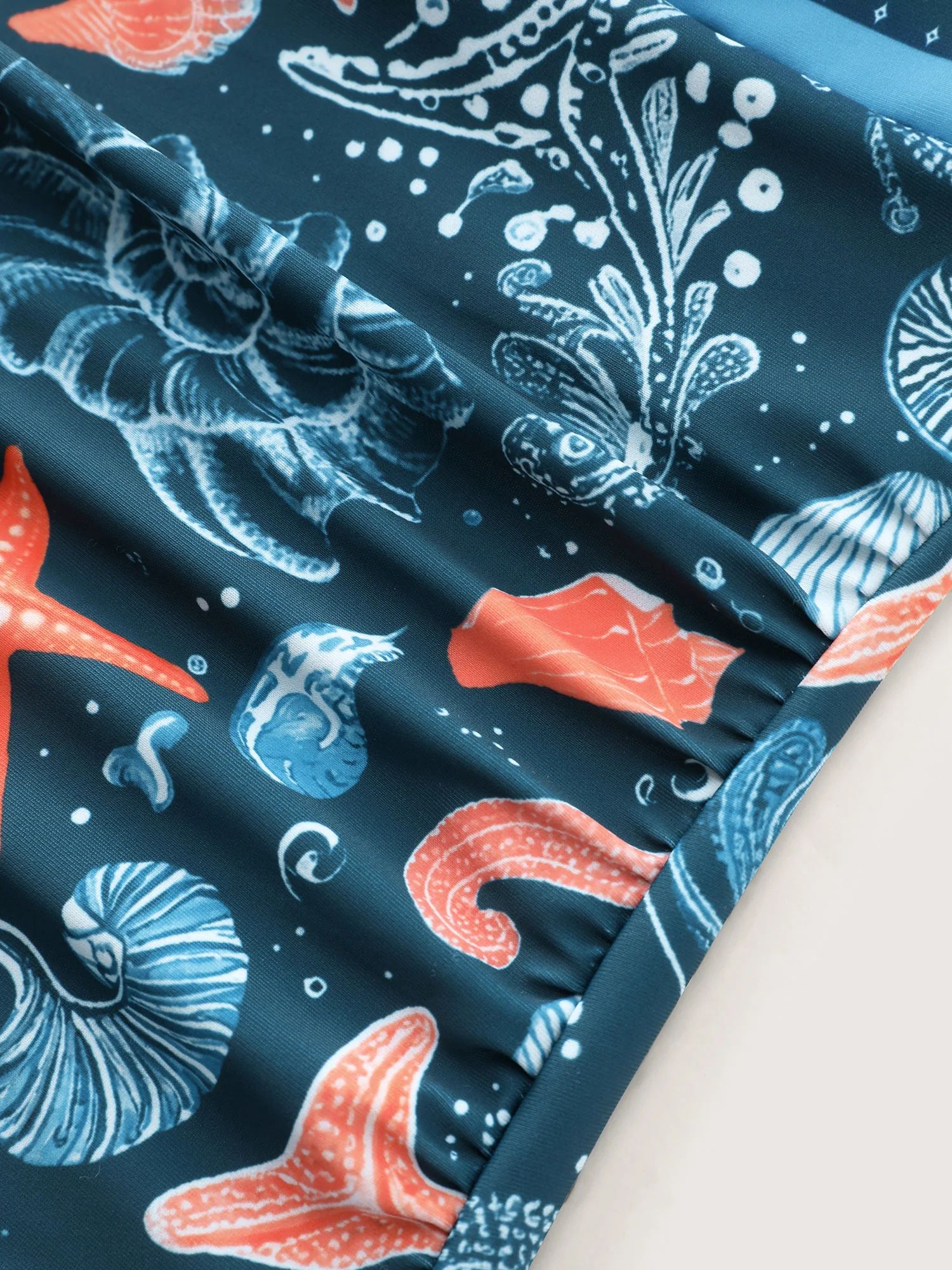 Sea Breeze Print Tummy-Control One-Piece Swimsuit - Image 6