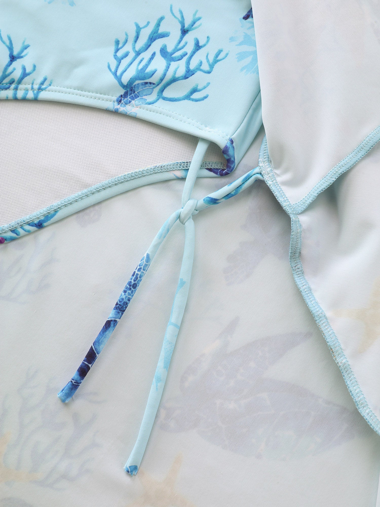 Sea Turtle Print Pockets Swim Dress - Image 10