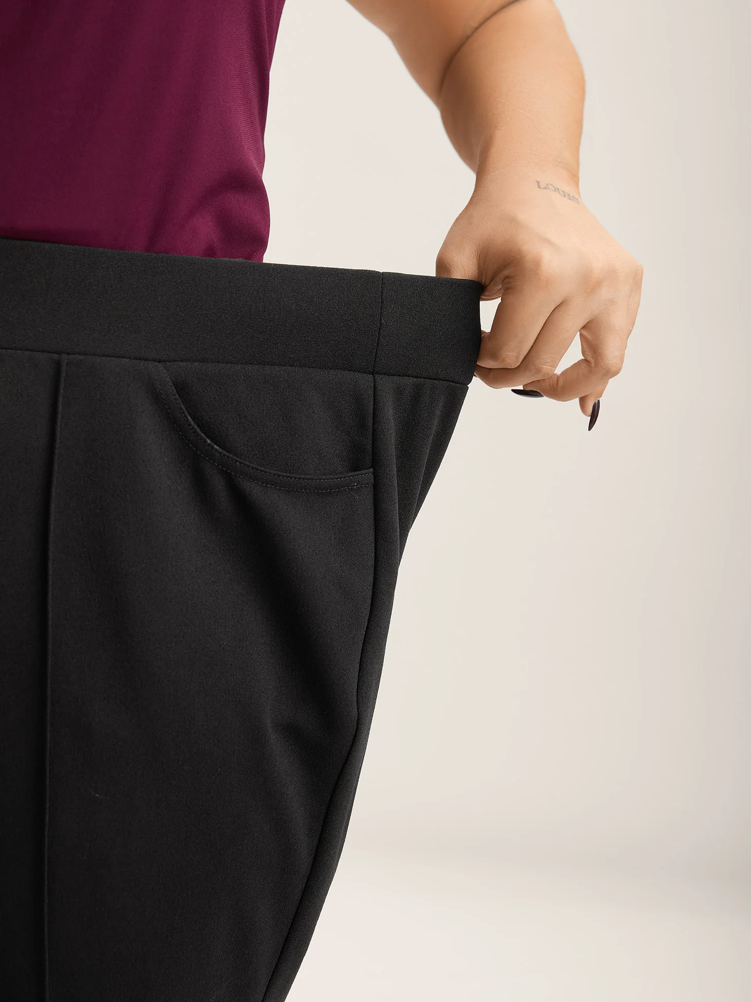 Seamed Bootcut Mid-Rise Pants - Image 4