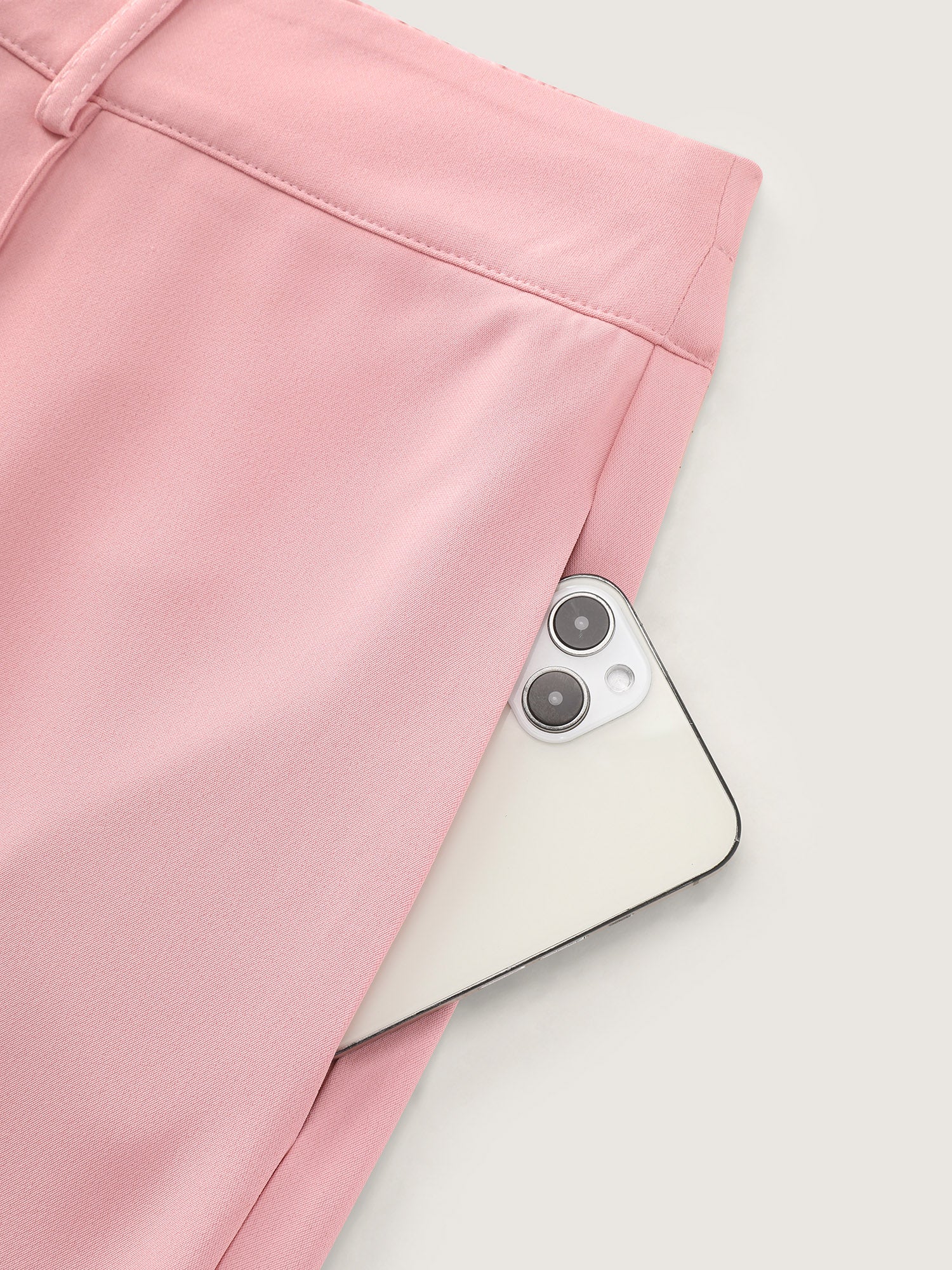 Seamed Curve-Friendly Plain Pants - Image 7
