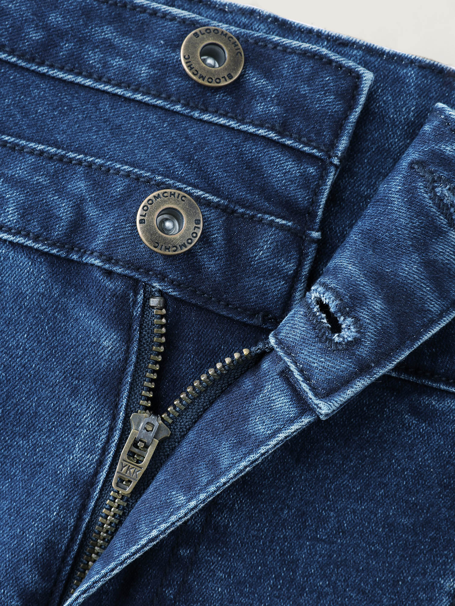Seamed Drawstring Bootcut Jeans - Image 6