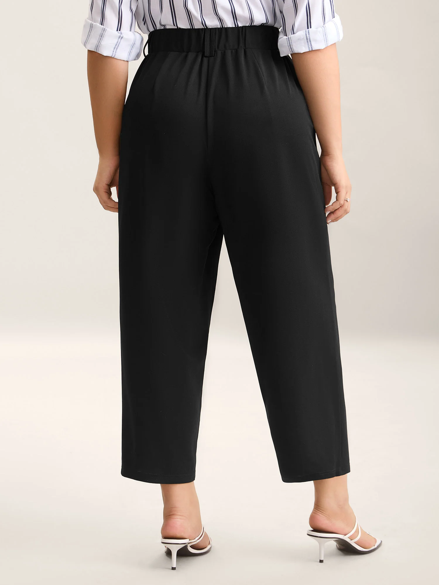 Seamed Split Hem Straight-Leg Pants - Image 5