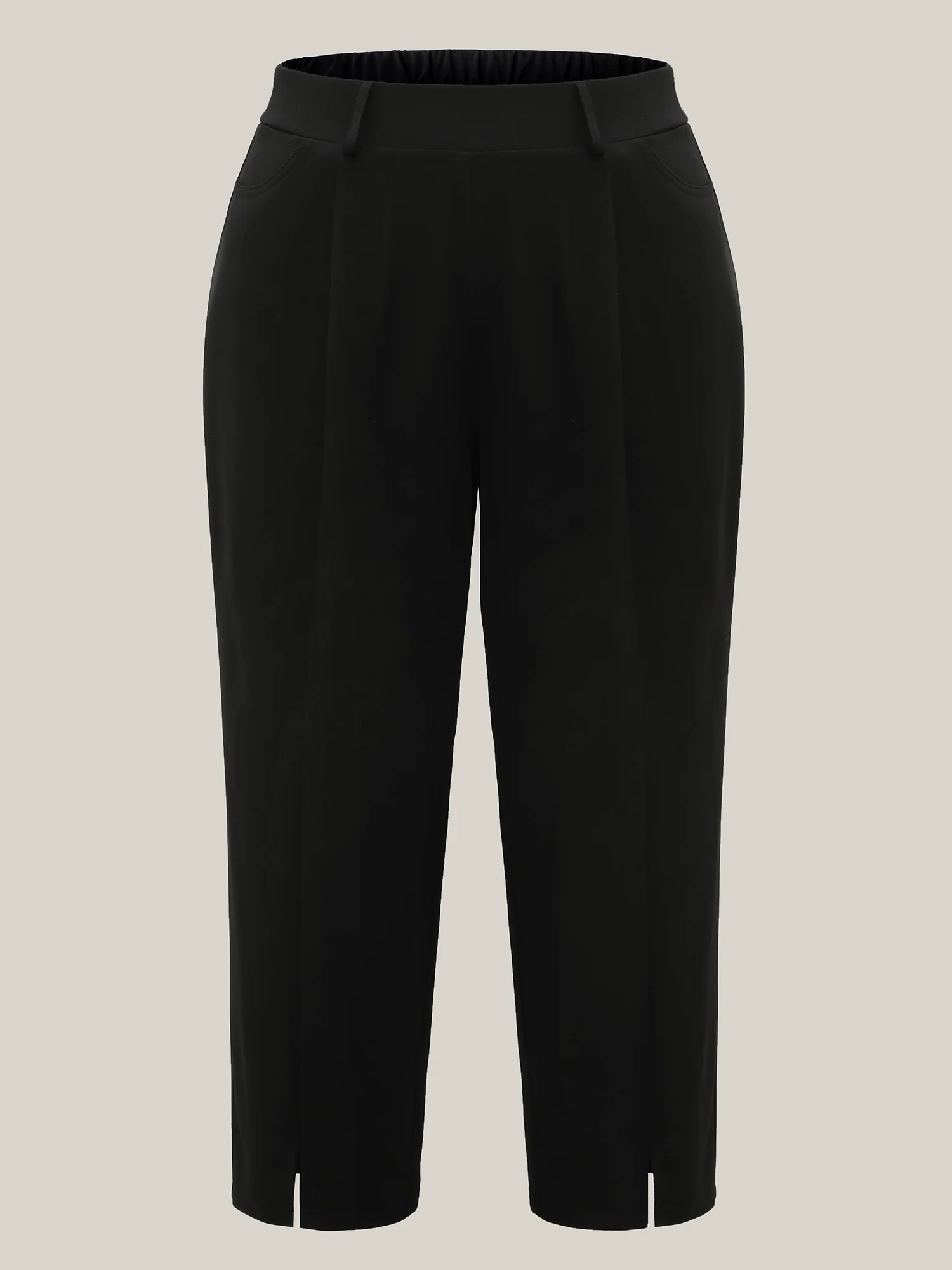 Seamed Split Hem Straight-Leg Pants - Image 8