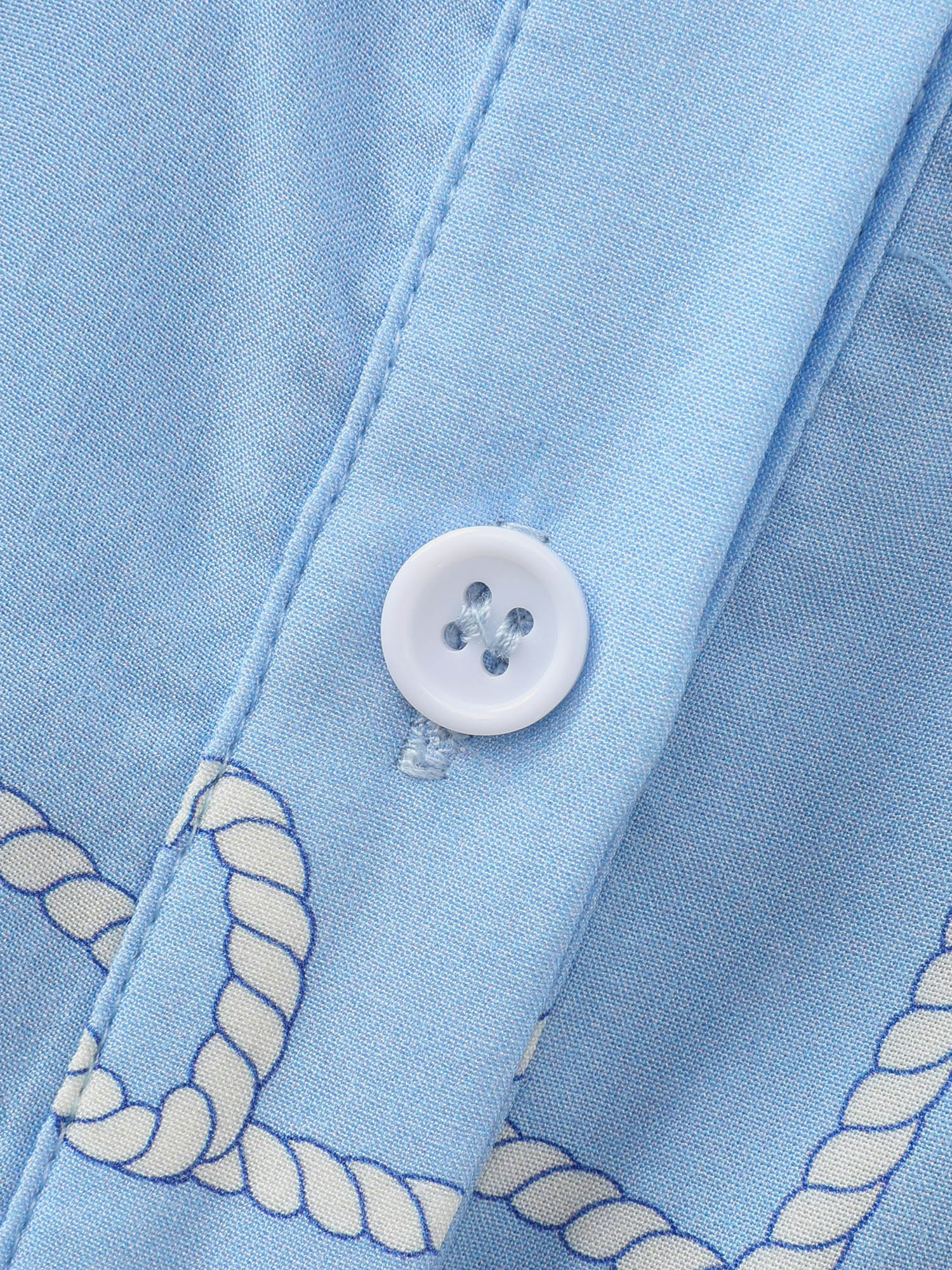 Seashell Print Button Placket Lounge Jumpsuit - Image 4