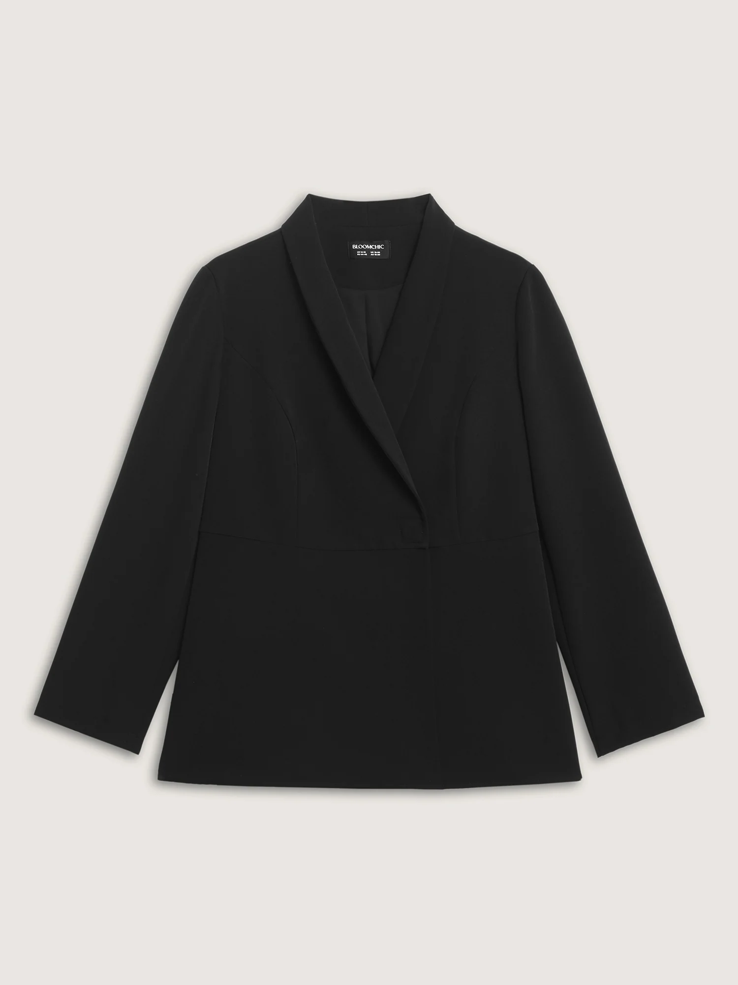 Semi Stretchy Pockets Curvy Hem Blazer - Image 5