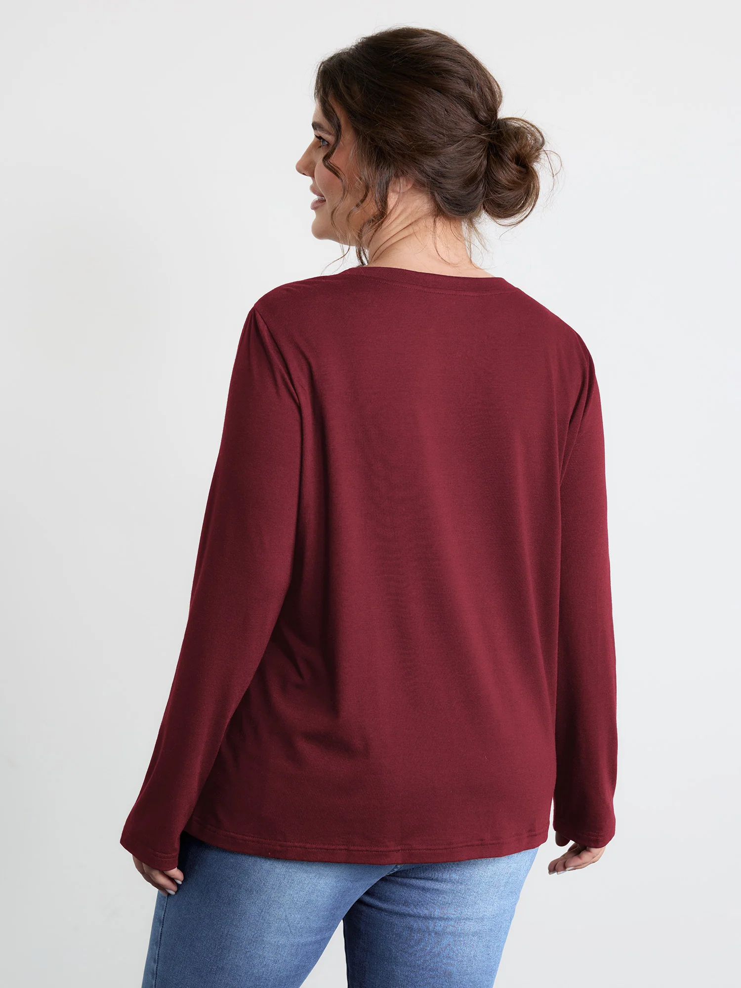 Sequin Cord Embroidered Tree Round Neck T-Shirt - Image 15