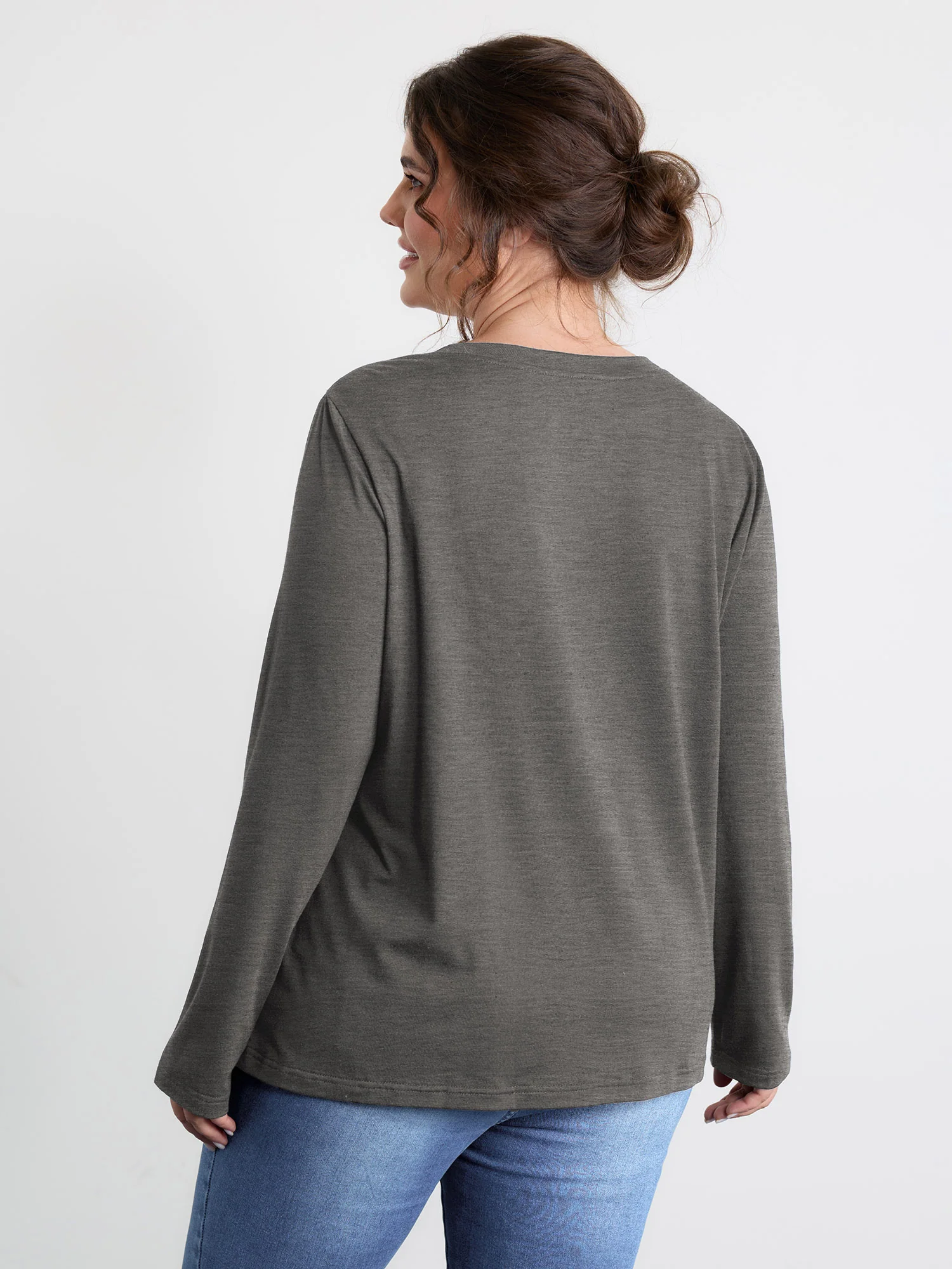 Sequin Cord Embroidered Tree Round Neck T-Shirt - Image 23