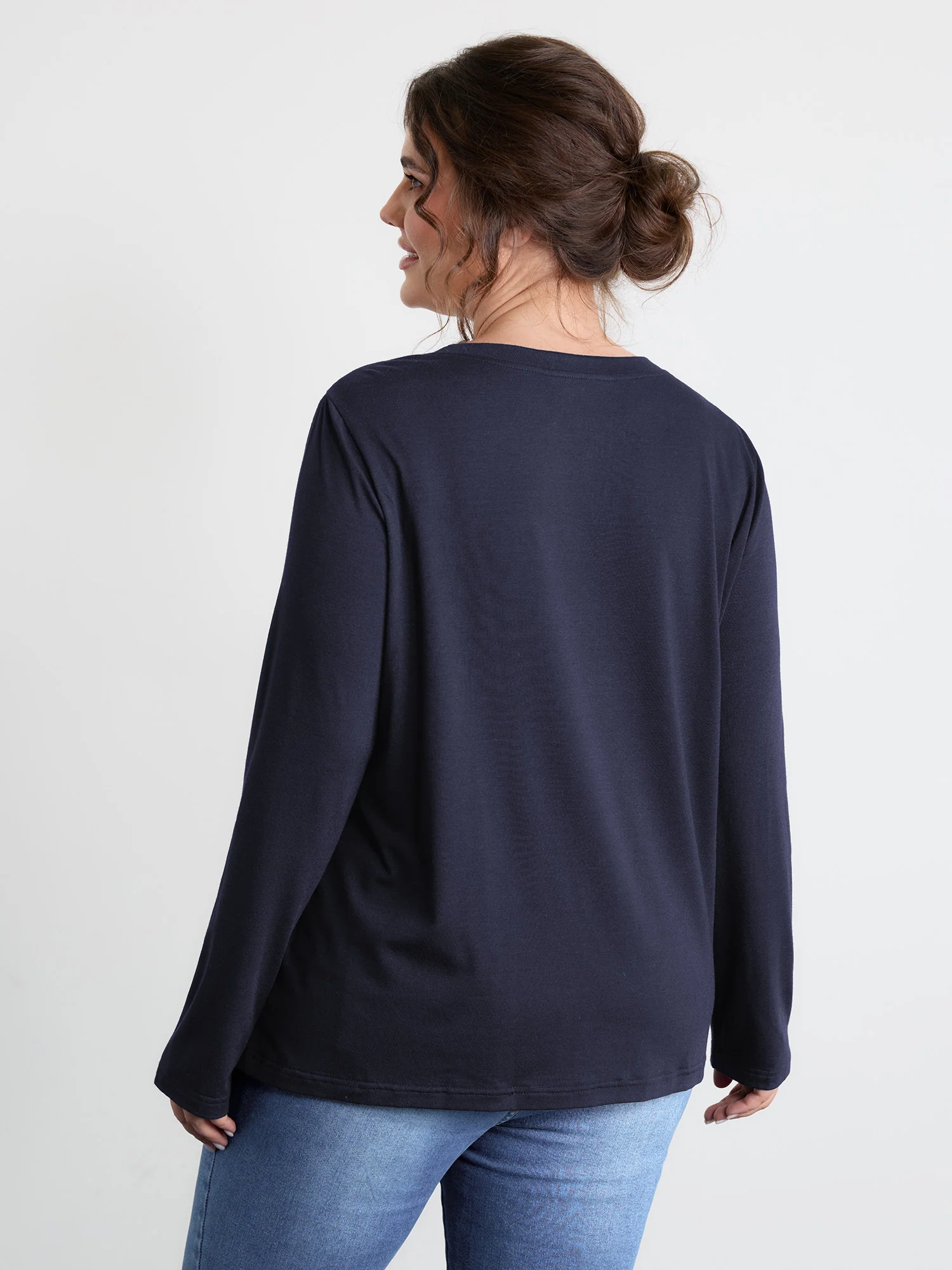 Sequin Cord Embroidered Tree Round Neck T-Shirt - Image 35