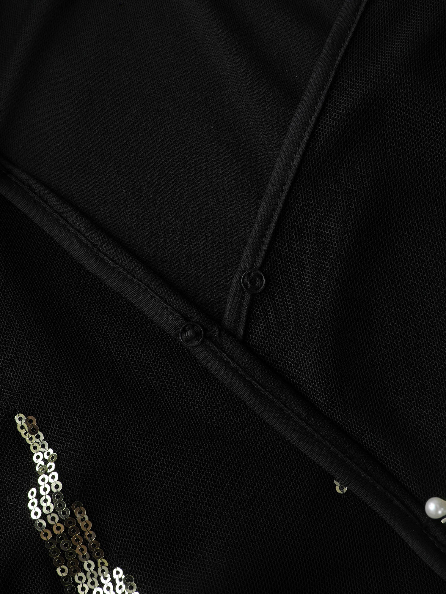 Sequin Embroidery Pleated Waist Mini Dress - Image 5