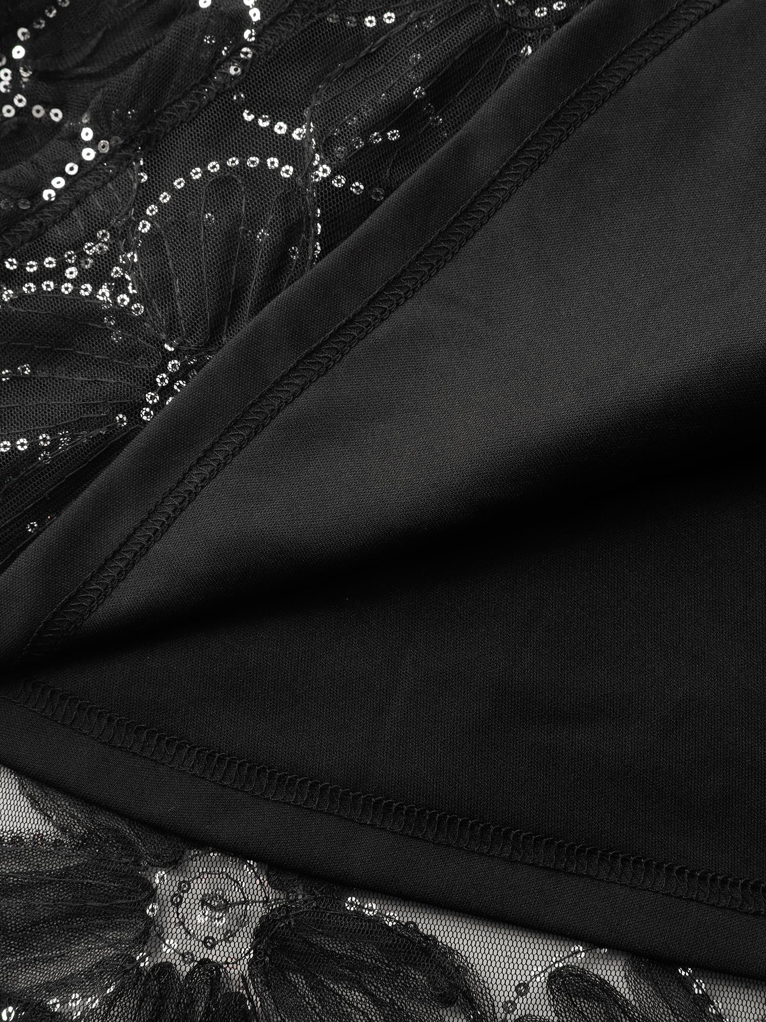 Sequin Embroidery Ruffled Sleeve Midi Dress - Image 6