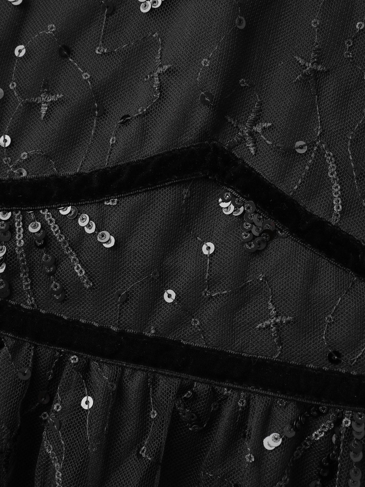 Sequin Embroidery Triangular Waist Maxi Dress - Image 6