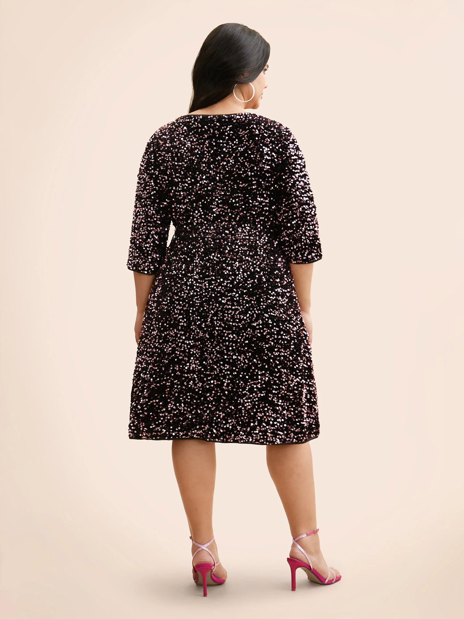Sequin Round Neck Dress - Image 4