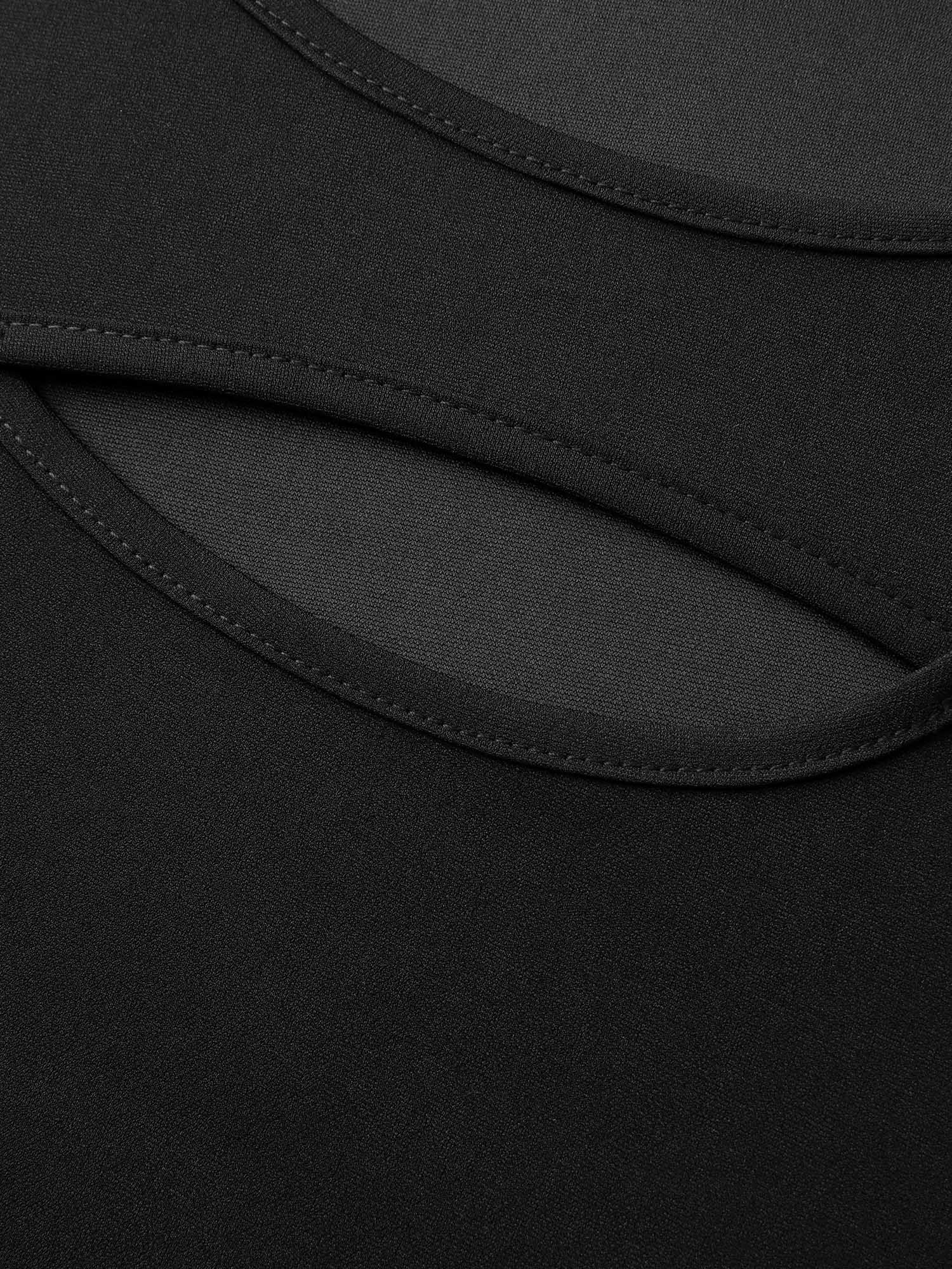 Sequin Sleeve Cut-Out Neck Top - Image 7