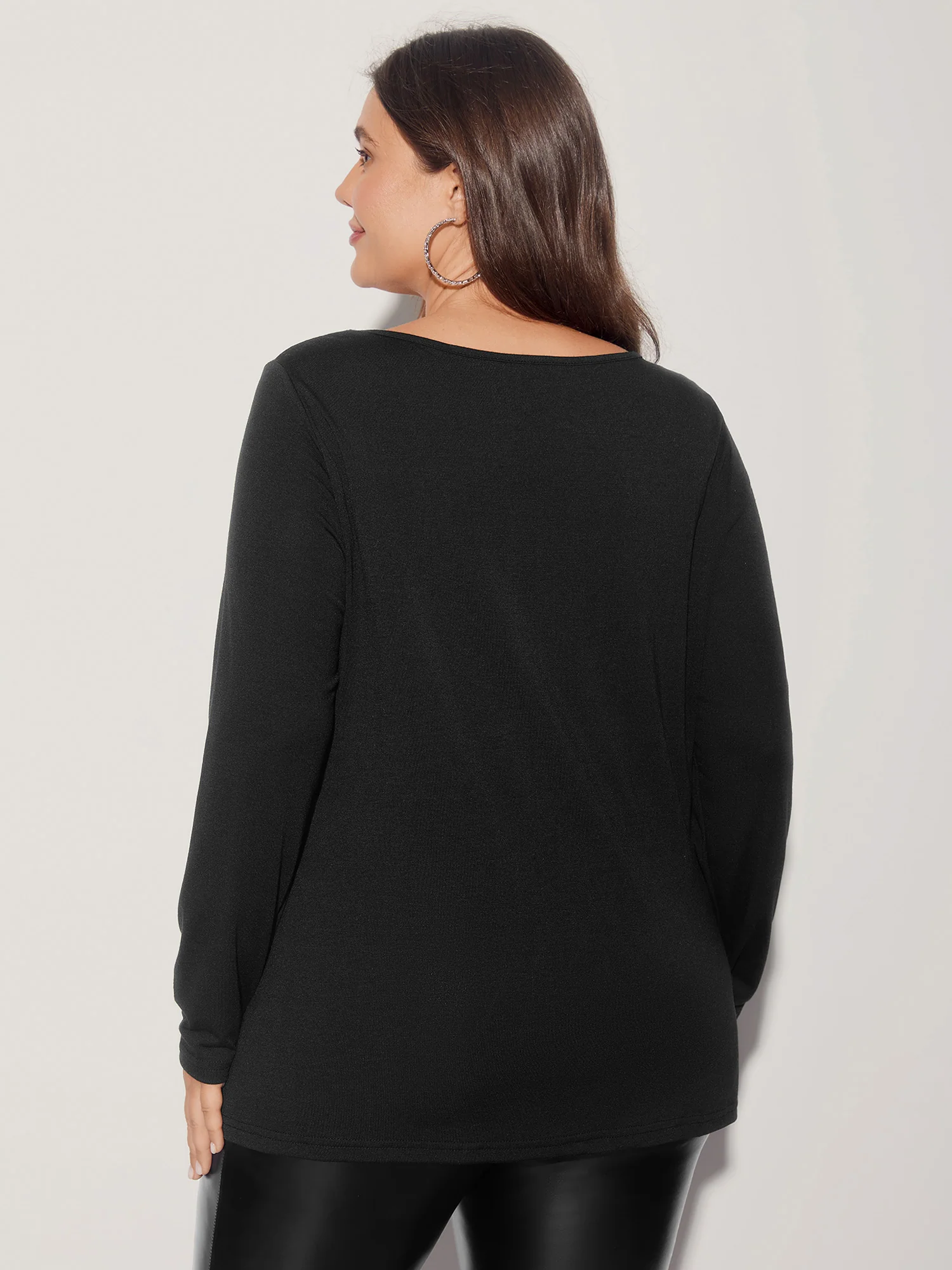 Sequin Stretchy Long Sleeve T-shirt - Image 4