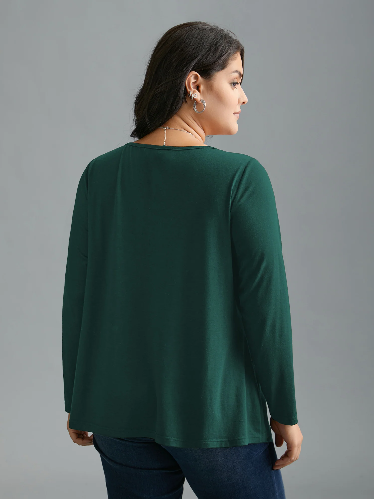 Sequin Stretchy Long Sleeve T-shirt - Image 9