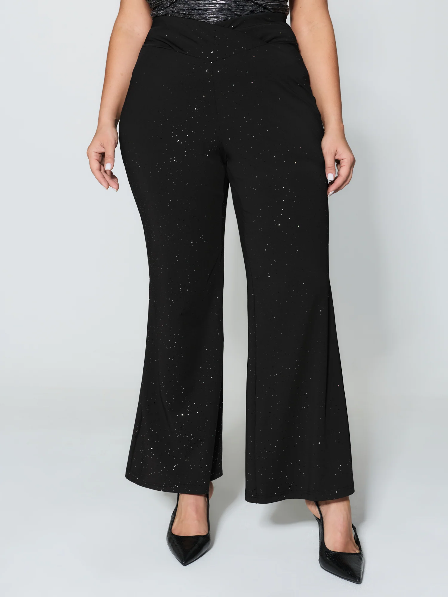 Sequin V-Shaped Waistband Pants - Image 2