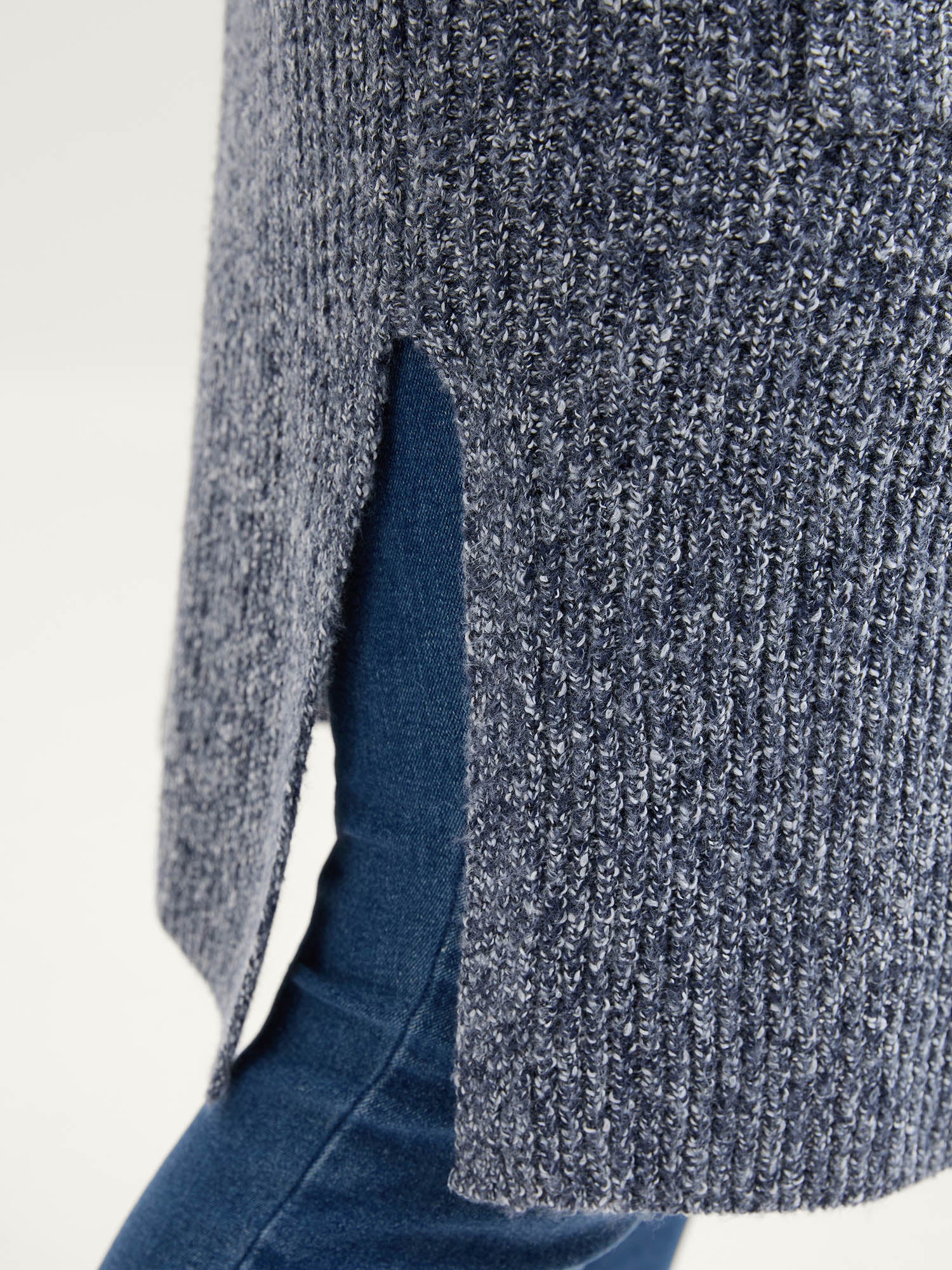 Shawl Collar Heather Pocket Knit Cardigan - Image 4