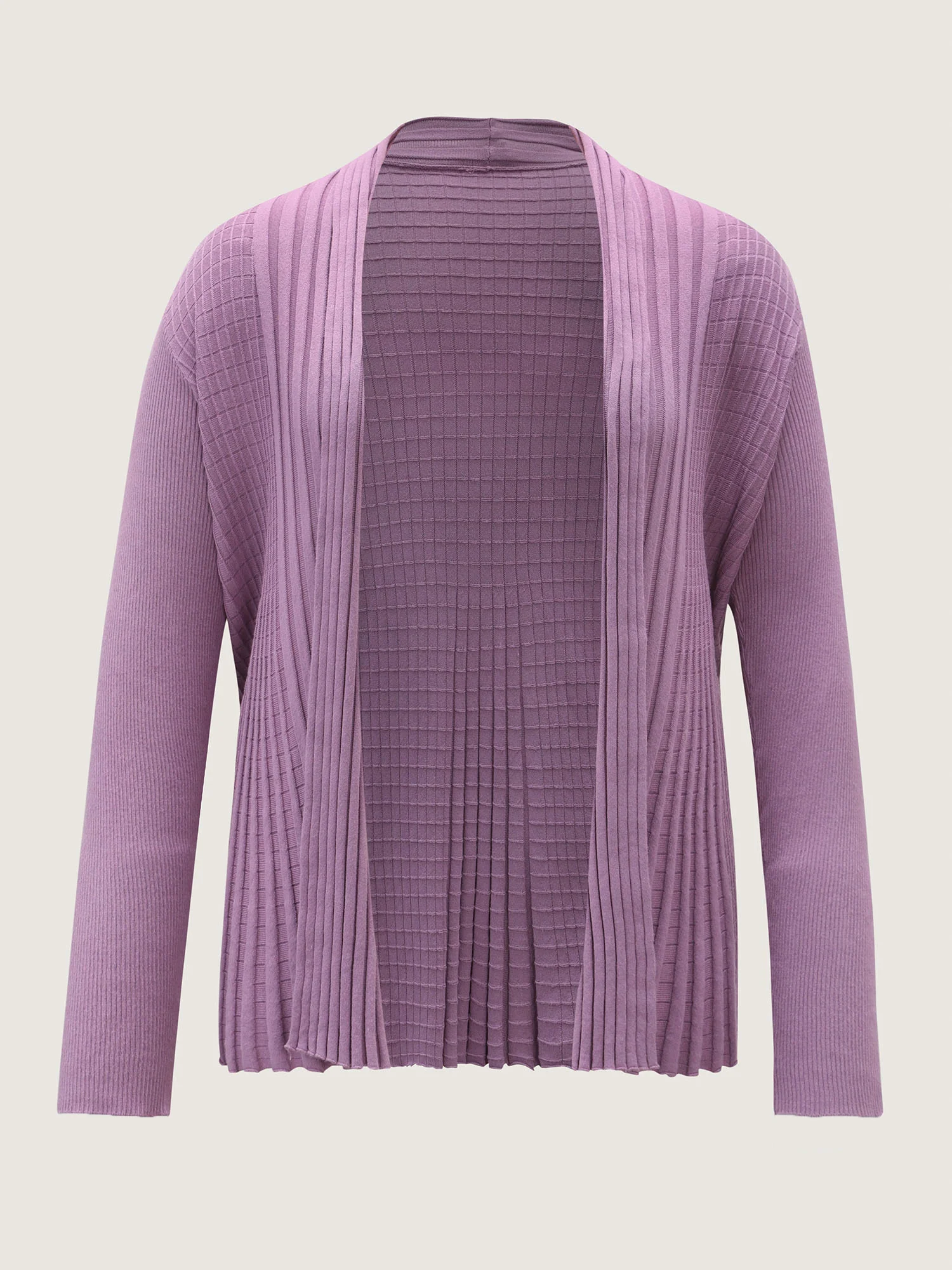 Shawl Collar Textured A-Line Cardigan - Image 7