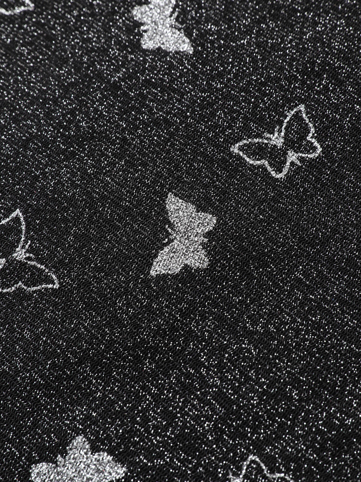 Sheer Butterfly Flocked T-Shirt - Image 5