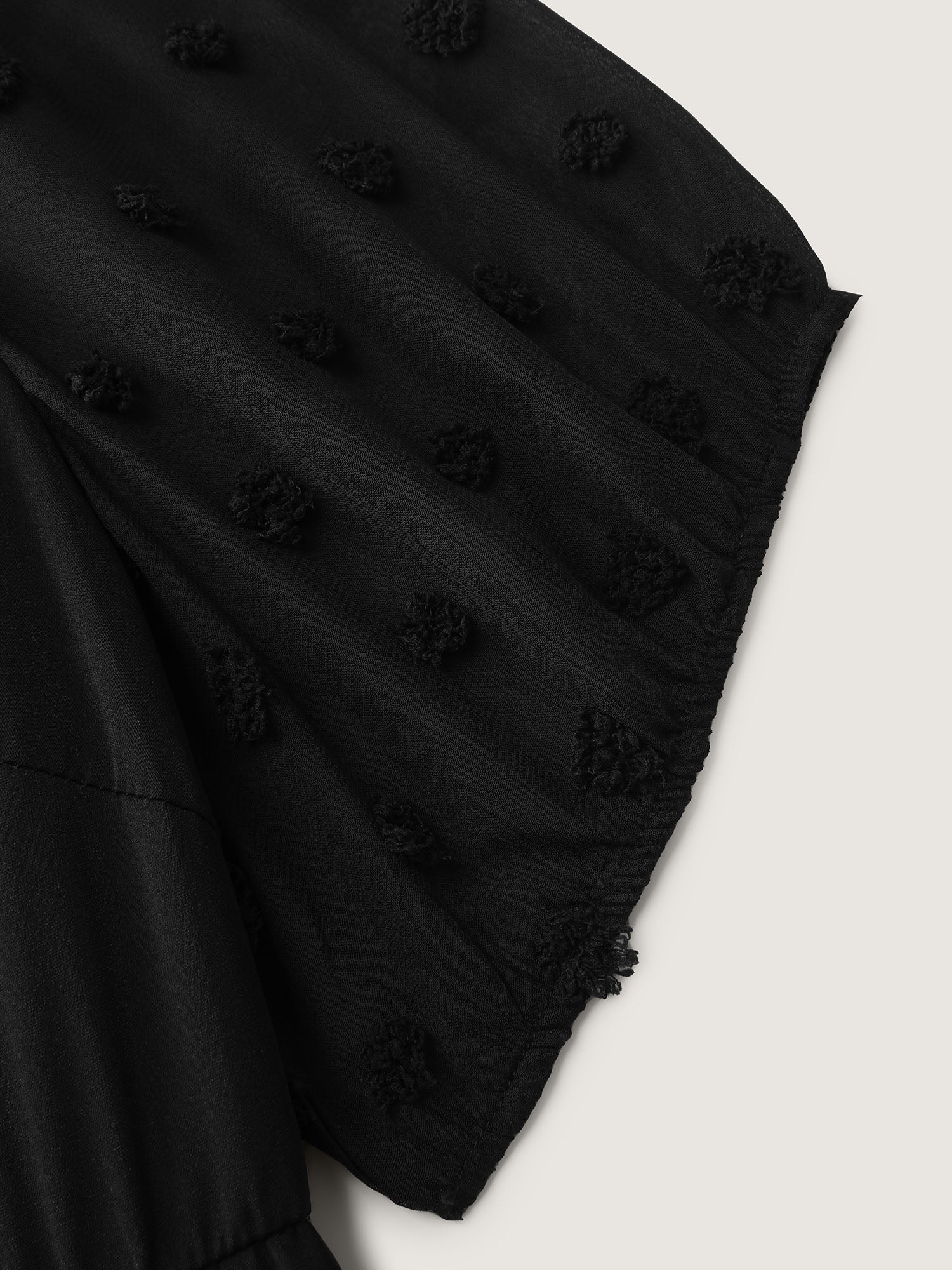 Sheer Chiffon Textured Waist-Defining Maxi Dress - Image 5