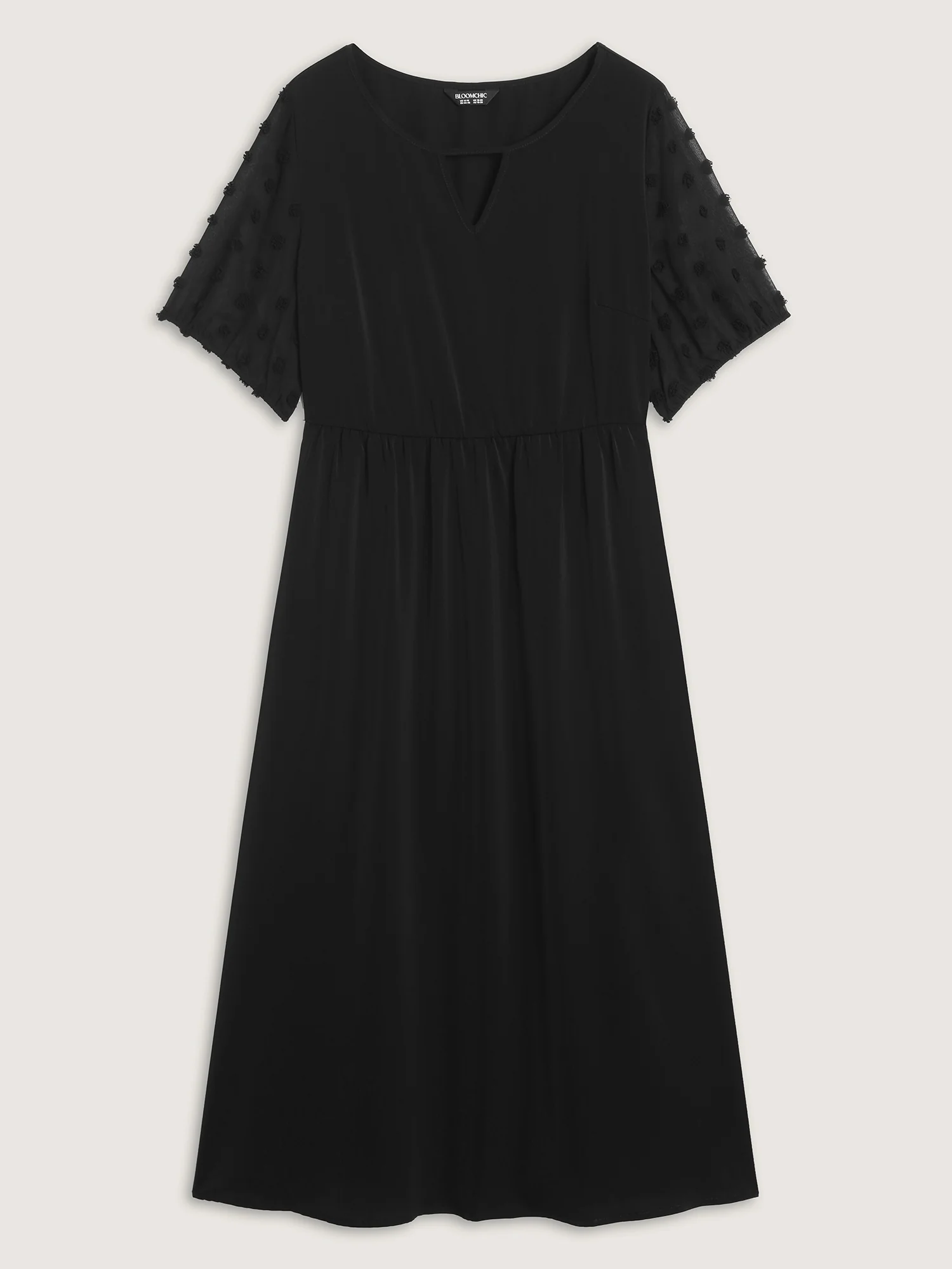 Sheer Chiffon Textured Waist-Defining Maxi Dress - Image 7