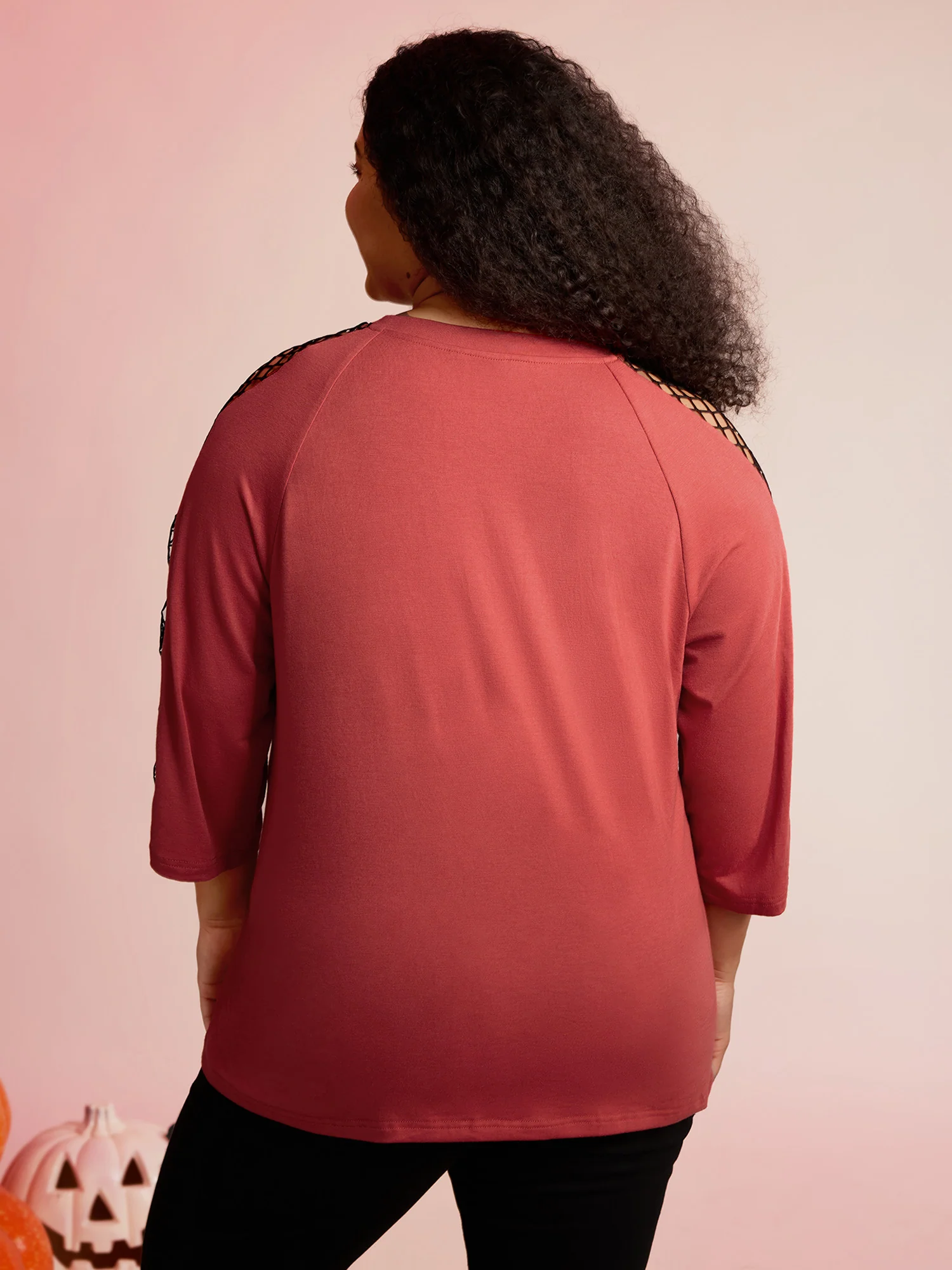 Sheer Cut-Out Sleeve Relaxed-Fit Sweatshirt - Image 4