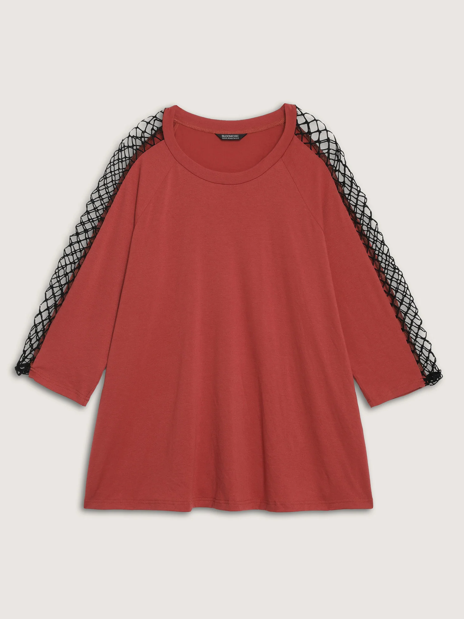 Sheer Cut-Out Sleeve Relaxed-Fit Sweatshirt - Image 6