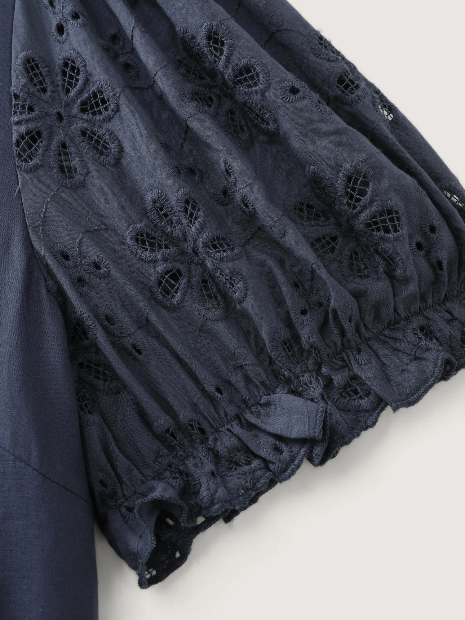 Cotton Sheer Floral Cut-Out Embroidered Blouse - Image 6