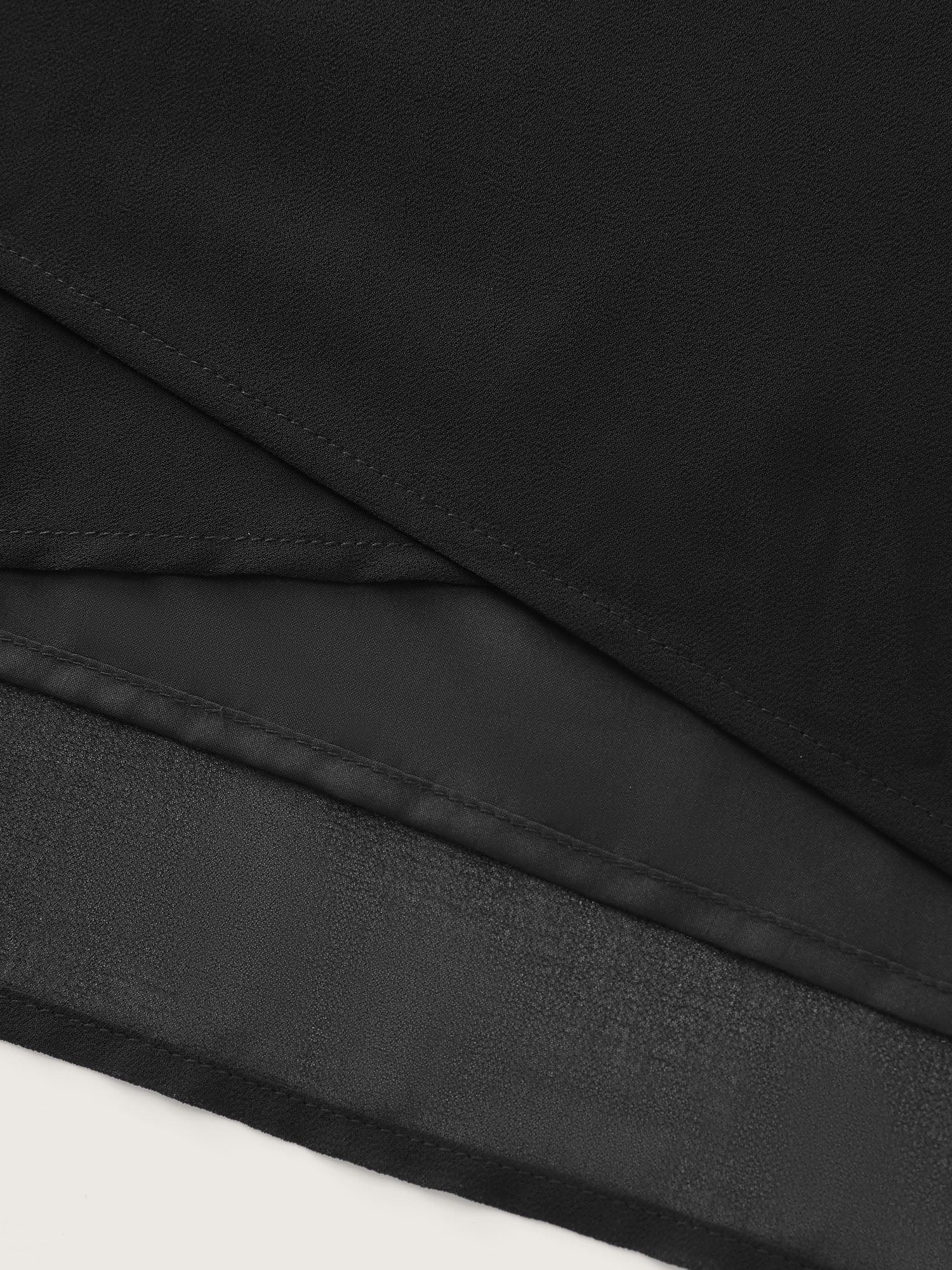 Sheer Flowy Ruffled Sleeve Plain Blouse - Image 6